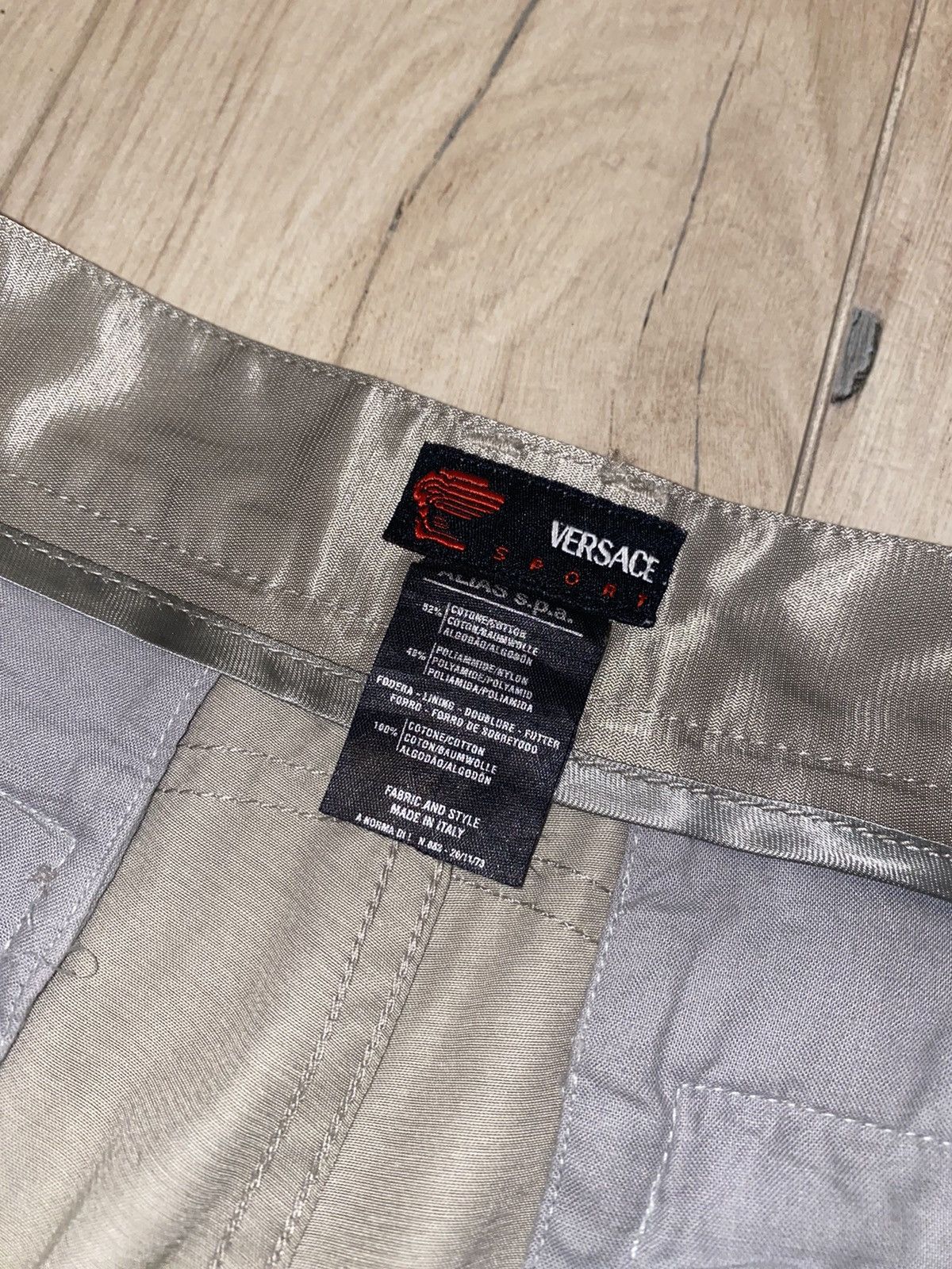 Versace Archive Versace Zipped Champagne Technical Cargo Pants Size US 30 / EU 46 - 15 Thumbnail