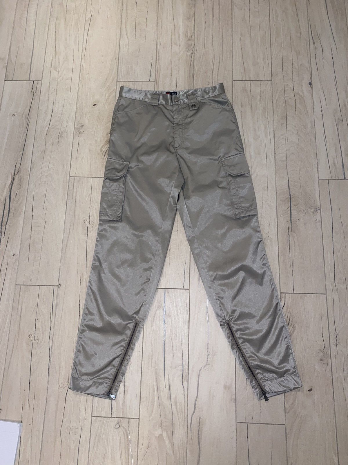 Versace Archive Versace Zipped Champagne Technical Cargo Pants Size US 30 / EU 46 - 1 Thumbnail