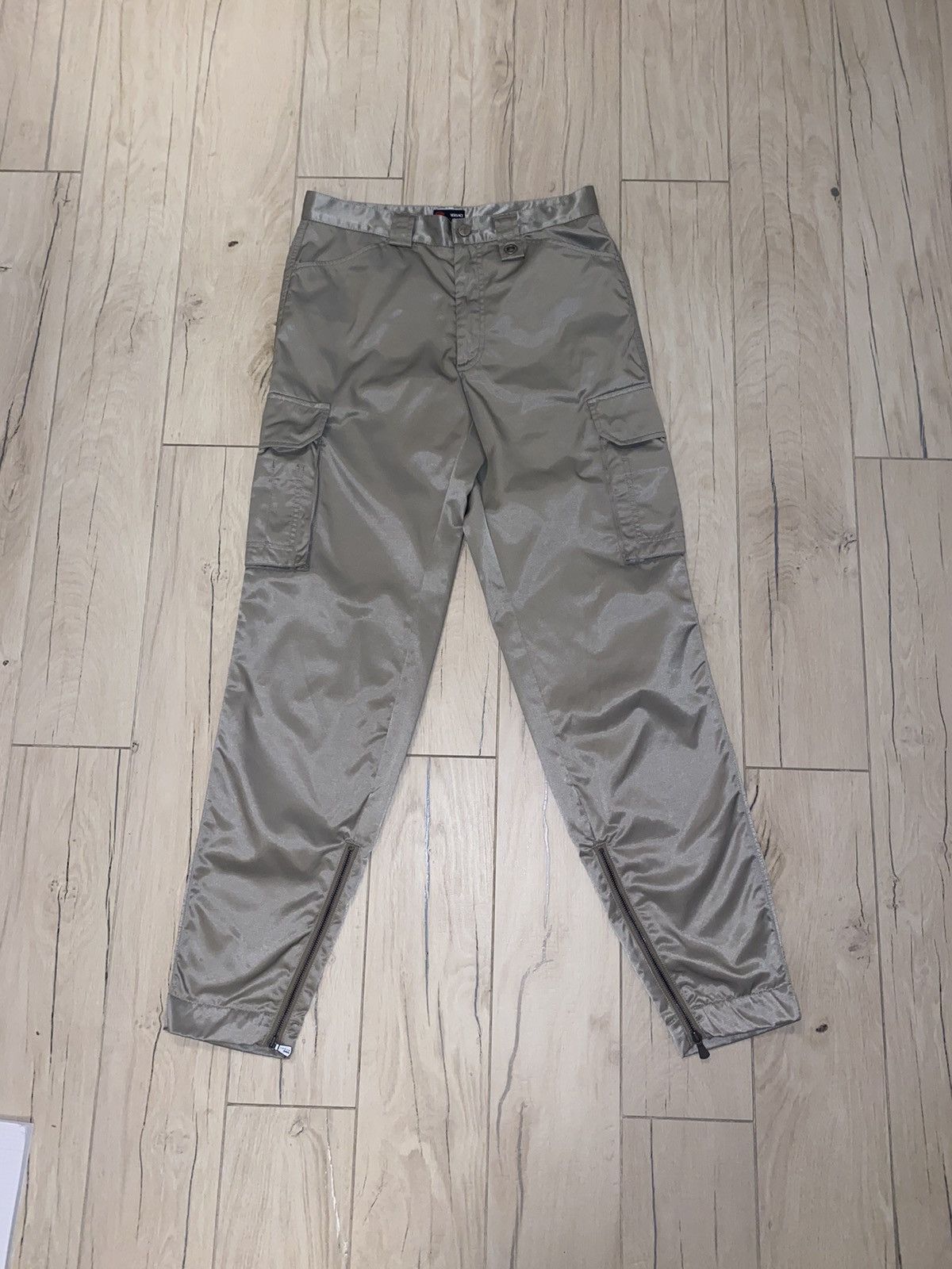 Versace Archive Versace Zipped Champagne Technical Cargo Pants Size US 30 / EU 46 - 2 Thumbnail
