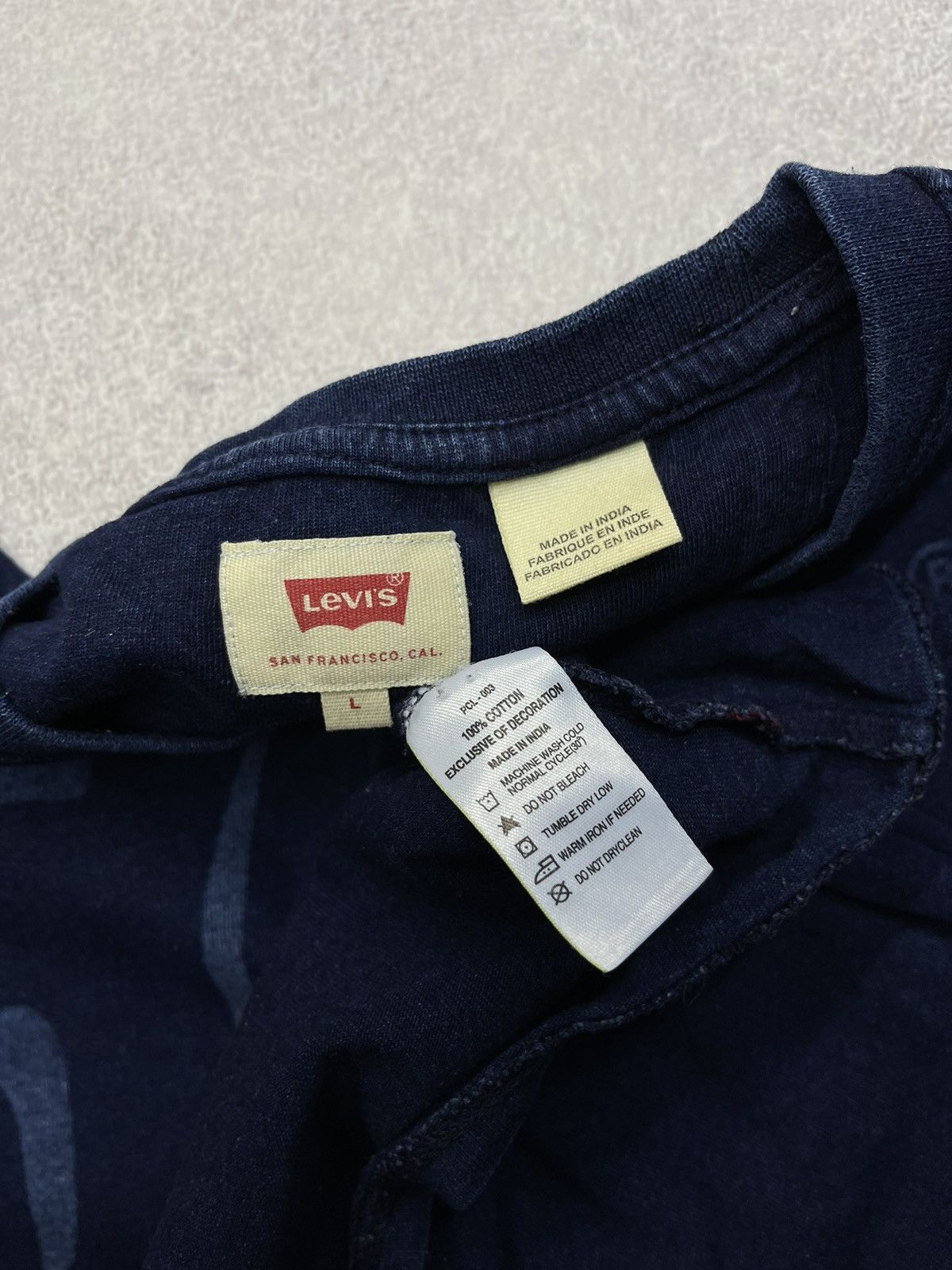 Levi's Vintage Levis 501 T Shirt Navy Big Logo Size US L / EU 52-54 / 3 - 6 Thumbnail