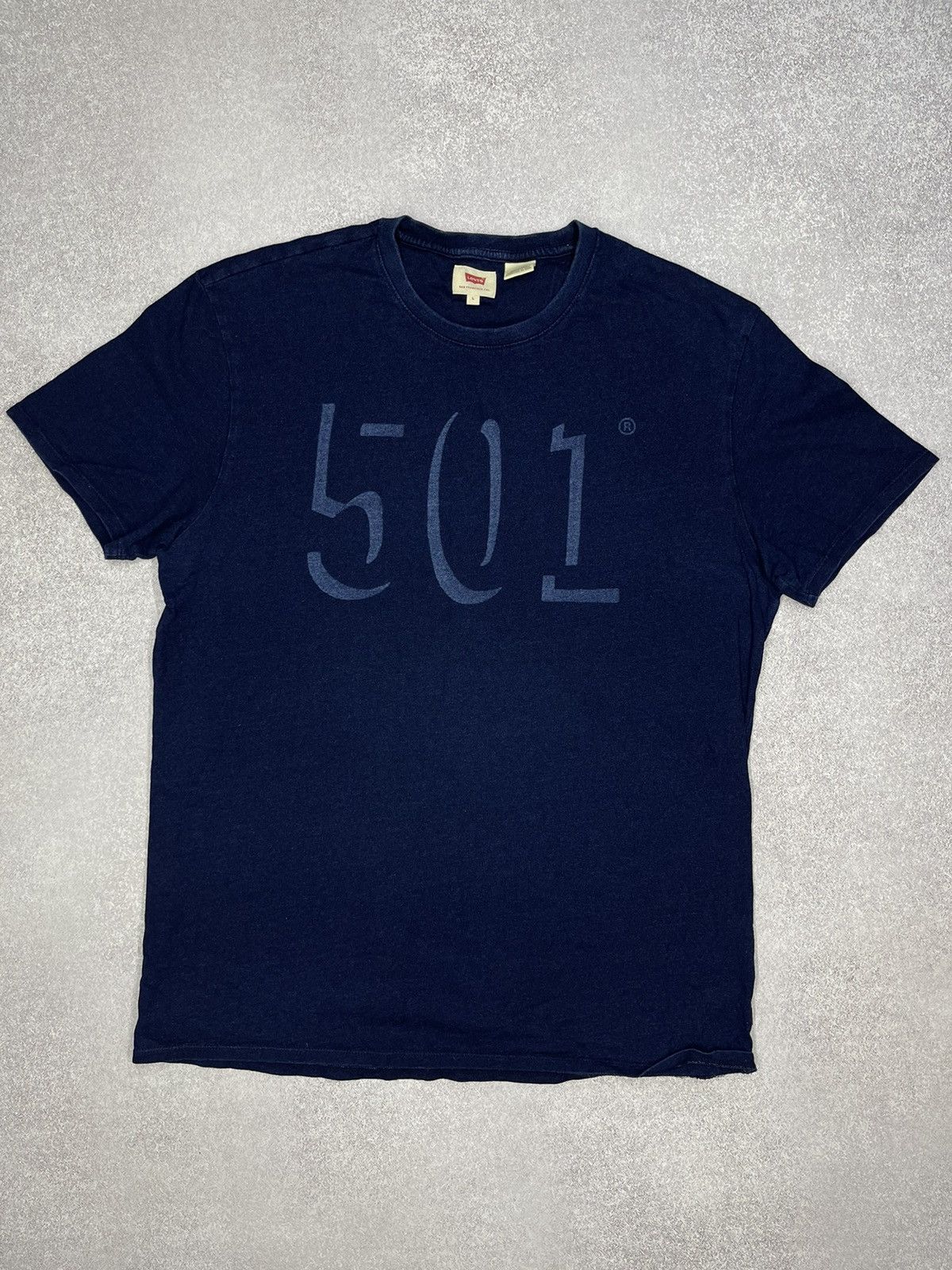 Levi's Vintage Levis 501 T Shirt Navy Big Logo Size US L / EU 52-54 / 3 - 2 Thumbnail