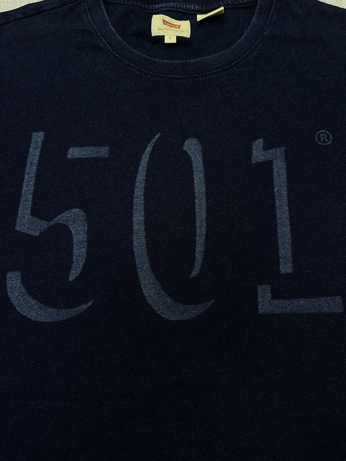 Levi's Vintage Levis 501 T Shirt Navy Big Logo Size US L / EU 52-54 / 3 - 4 Thumbnail