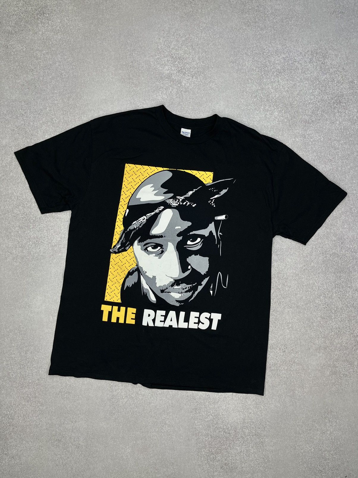 Wu-Tang Clan Mens Tu Pac The Realest Black T Shirt Rap Music Size US XL / EU 56 / 4 - 1 Thumbnail