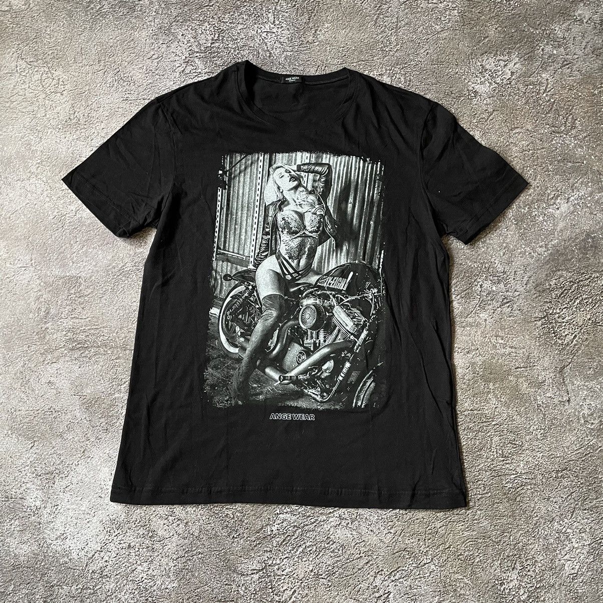Vintage Vintage Y2K Graphic Tee Thrashed Black Grunge Streetwear M Size US M / EU 48-50 / 2 - 2 Thumbnail