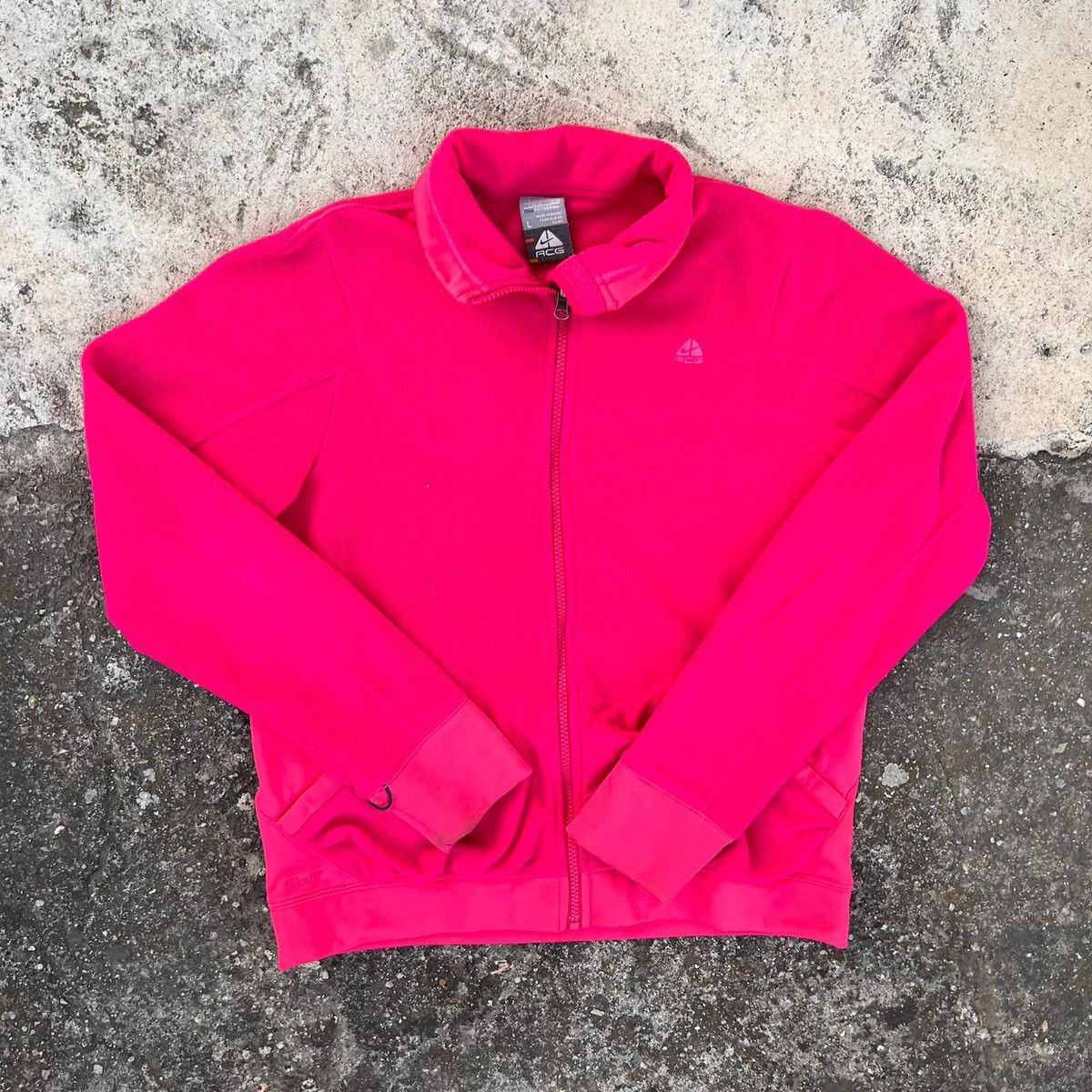 Nike Nike ACG Pink Fleece Jacket Womens Y2K Small Logo Light | Grailed