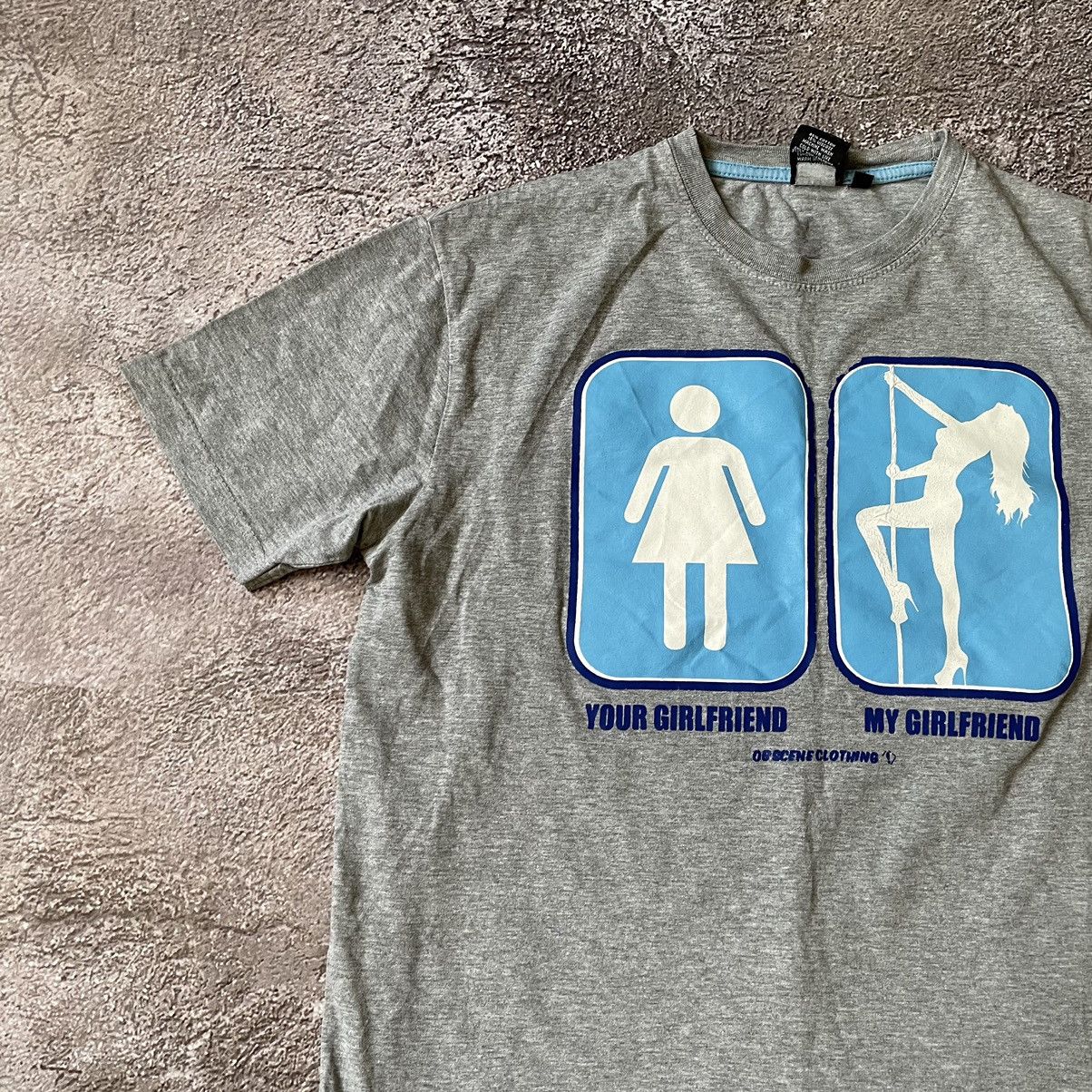 Vintage Vintage Y2K ADULT “ your girlfriend porno “ Buymypiece Tee Size US M / EU 48-50 / 2 - 4 Thumbnail