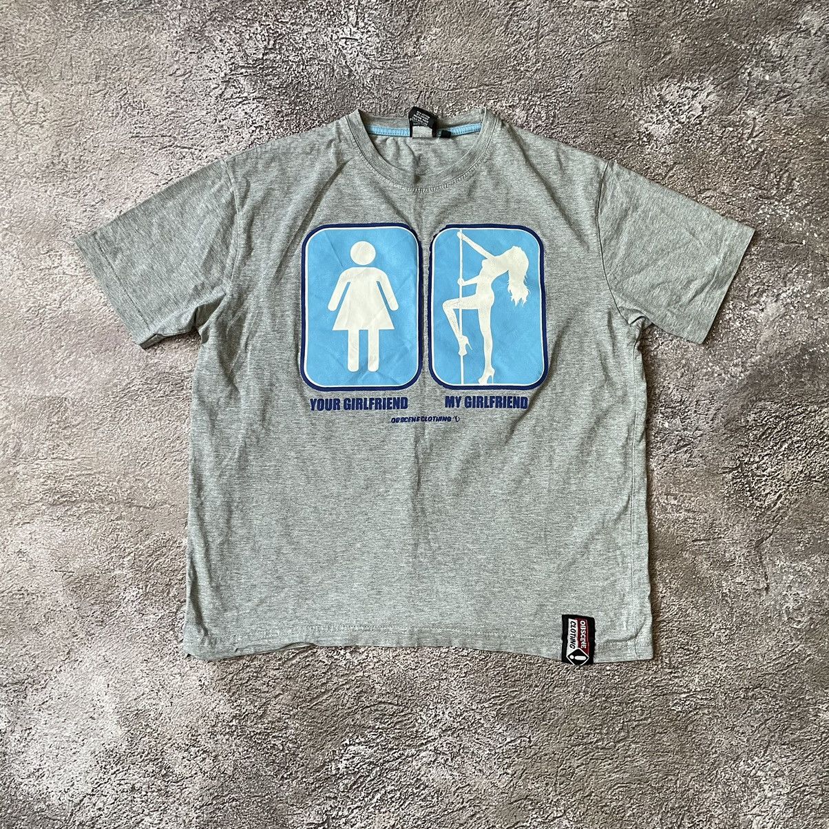 Vintage Vintage Y2K ADULT “ your girlfriend porno “ Buymypiece Tee Size US M / EU 48-50 / 2 - 2 Thumbnail
