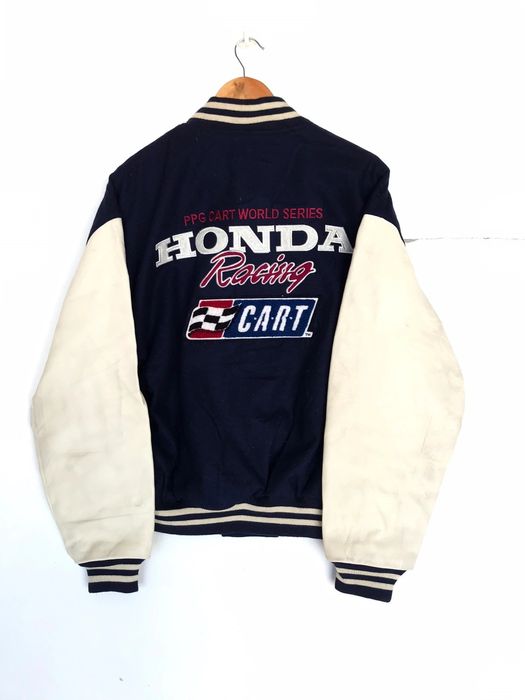 Vintage VERY RARE Vintage 1997 Honda Racing Leather Varsity Jacket ...