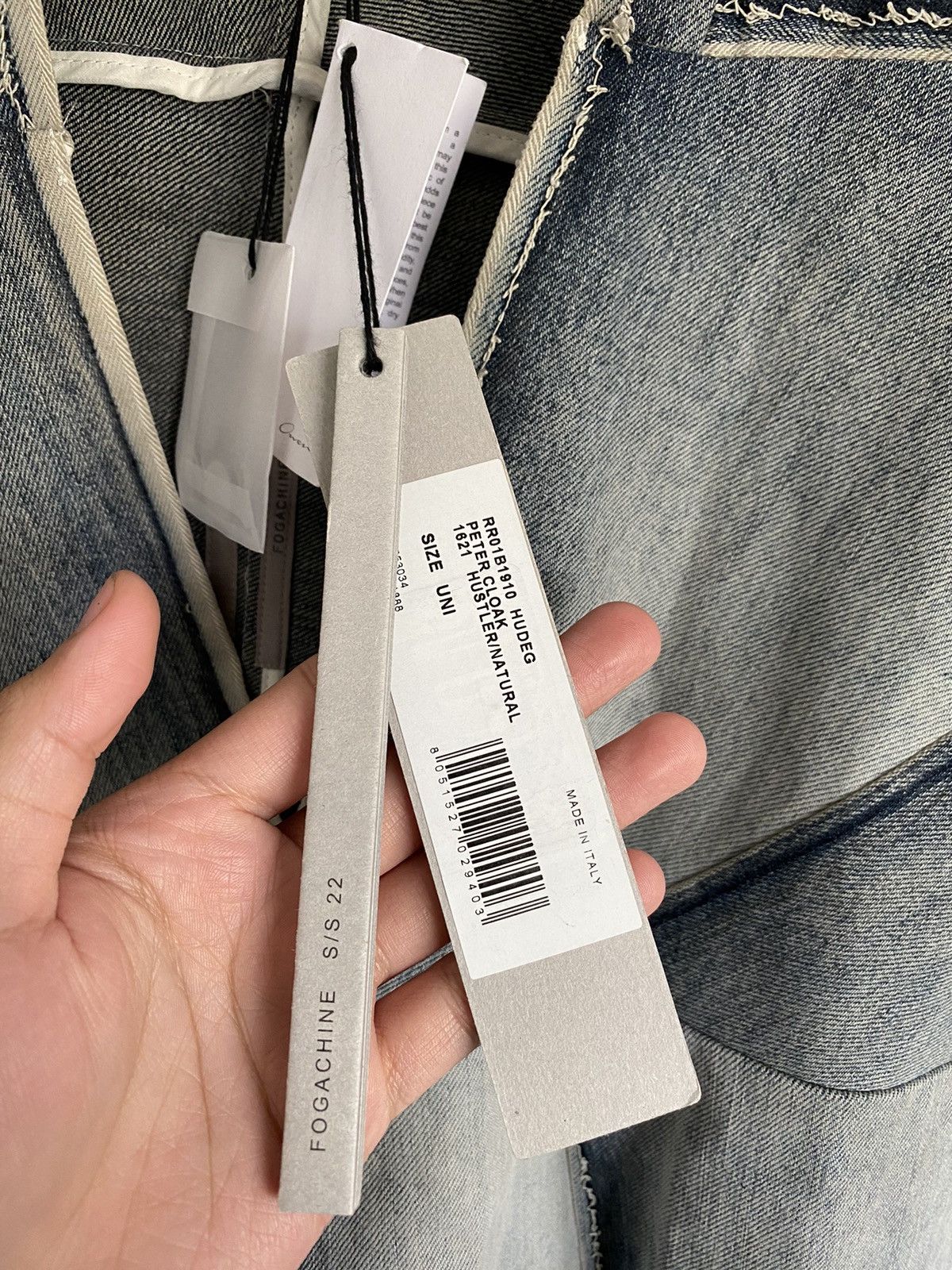 Rick Owens *RARE*Rick Owens Peter denim patchwork cloak onesize Size US M / EU 48-50 / 2 - 11 Thumbnail
