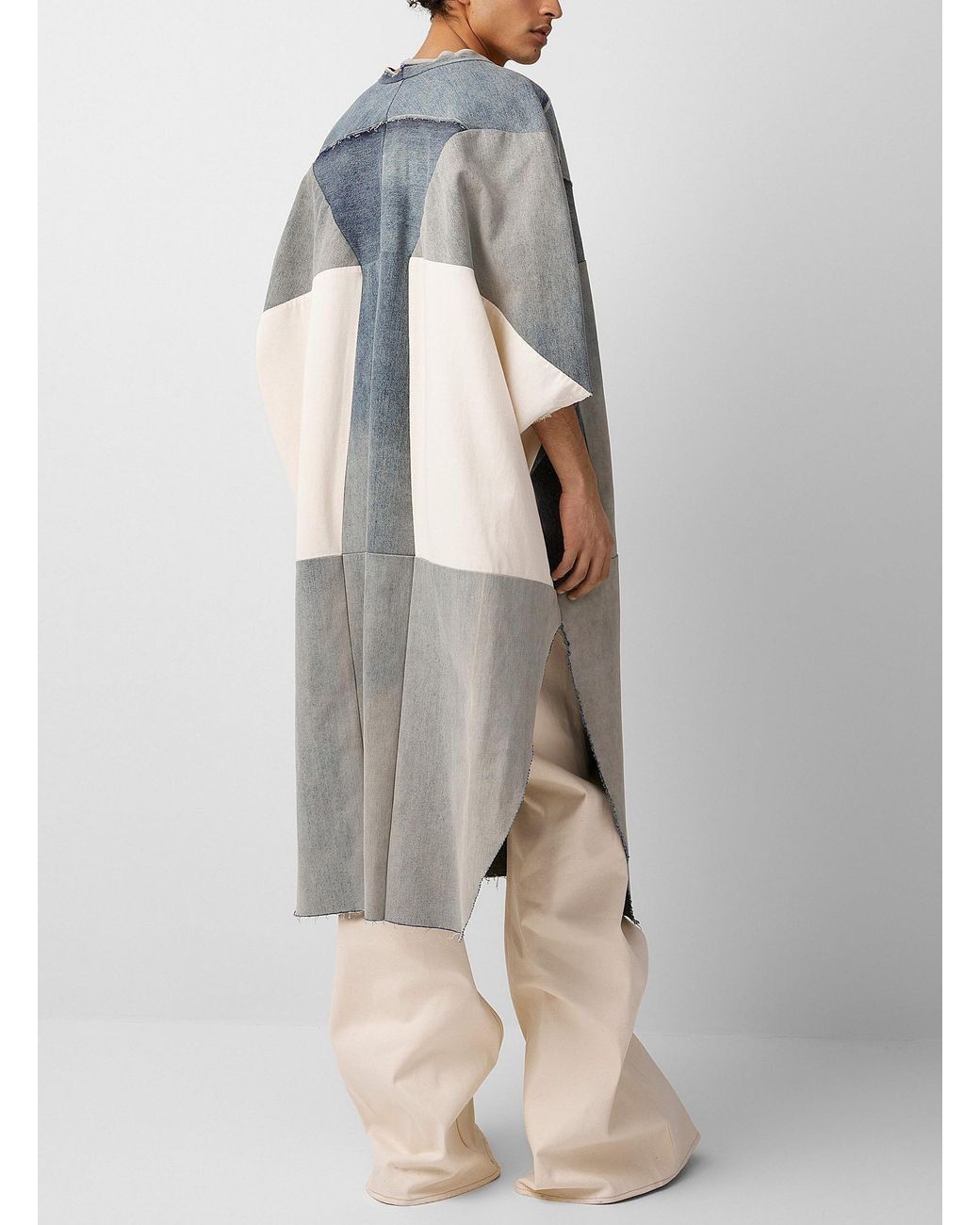 Rick Owens *RARE*Rick Owens Peter denim patchwork cloak onesize Size US M / EU 48-50 / 2 - 4 Thumbnail