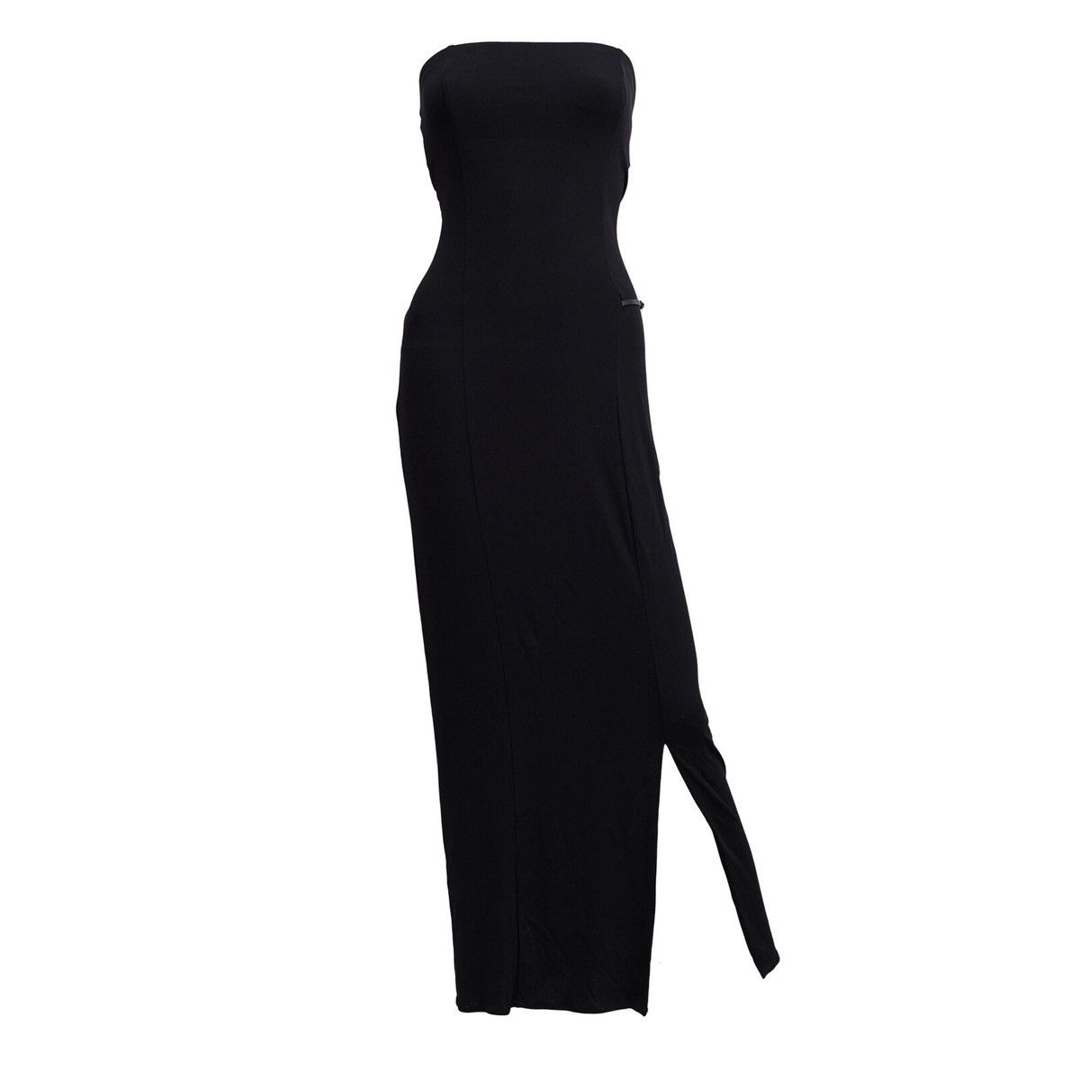 Gucci Tom Ford S/S 1998 Leather Strap Accent Black Dress