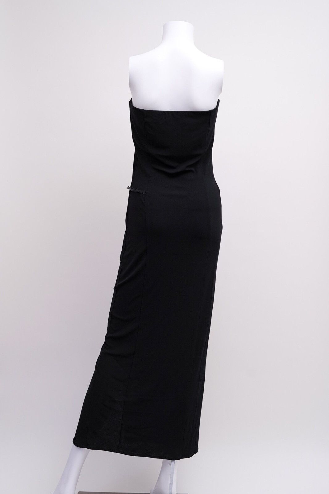 Gucci Tom Ford S/S 1998 Leather Strap Accent Black Dress