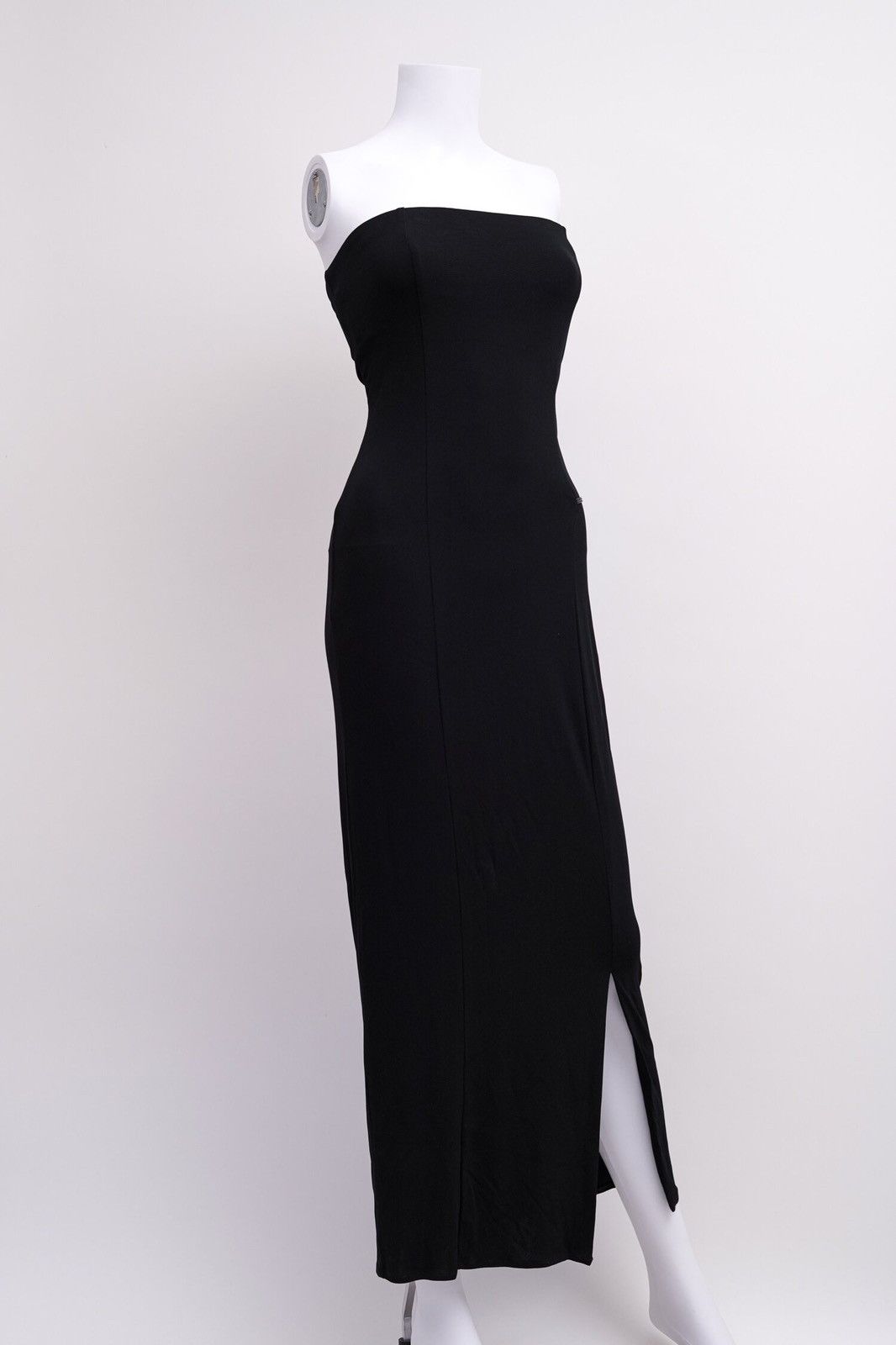 Gucci Tom Ford S/S 1998 Leather Strap Accent Black Dress