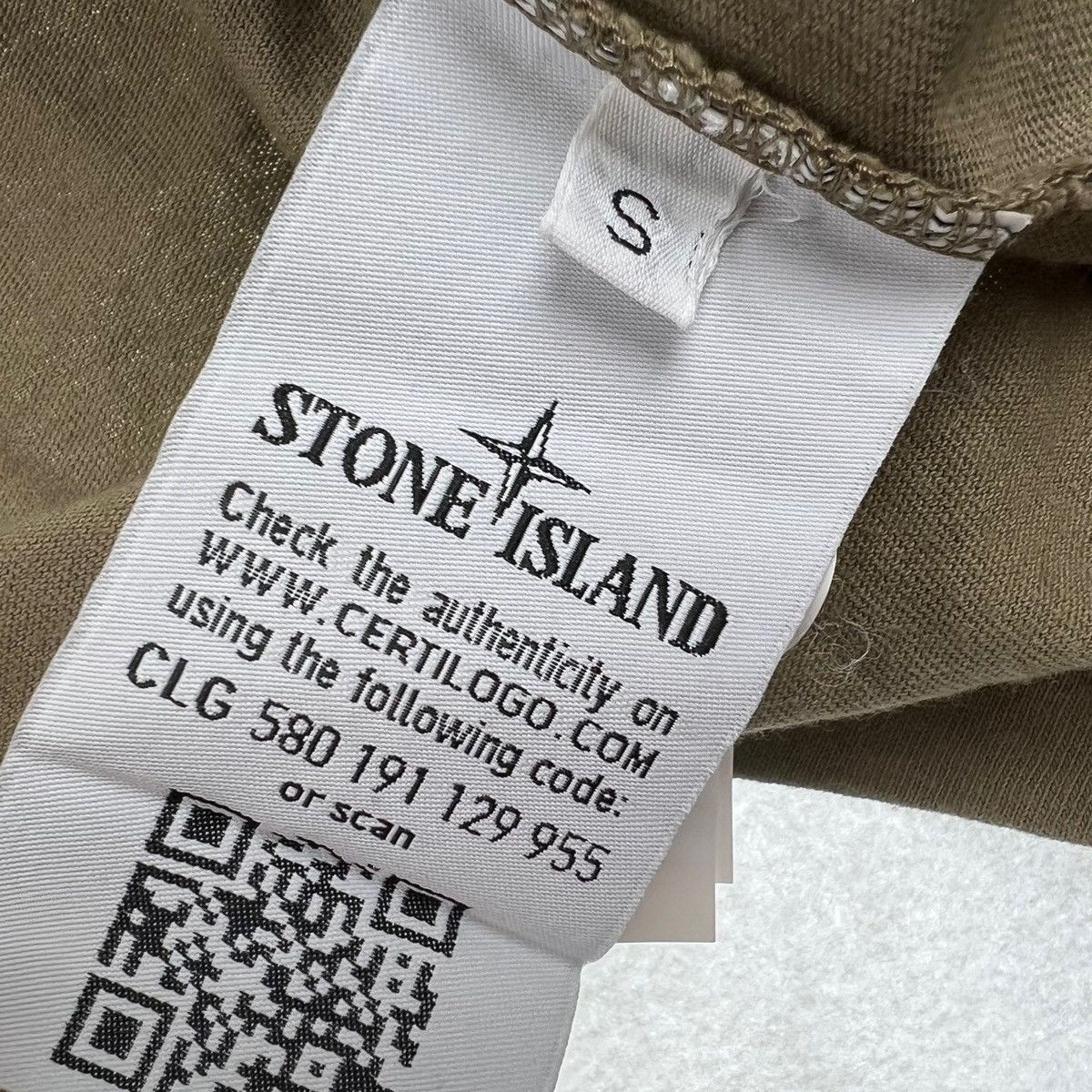 Stone Island Stone Island Khaki Long Sleeve T Shirt Size US S / EU 44-46 / 1 - 3 Thumbnail