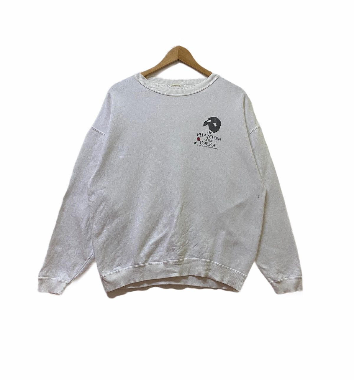 Vintage sweatshirt The phantom opera pullover white large