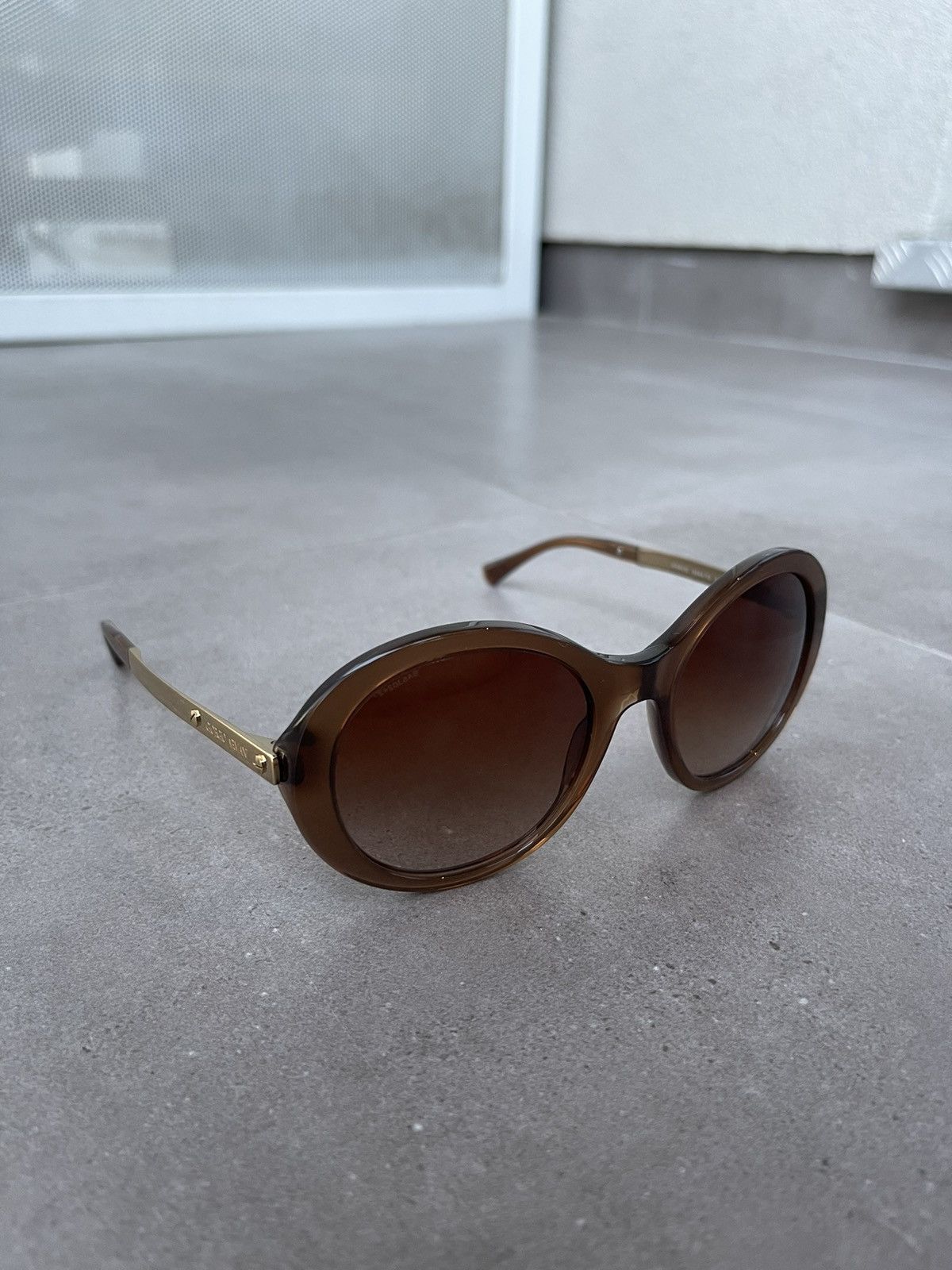 Emporio Armani Giorgio Armani AR8012 5044/13 Cobain Gold Brown Sunglasses Size ONE SIZE - 3 Thumbnail