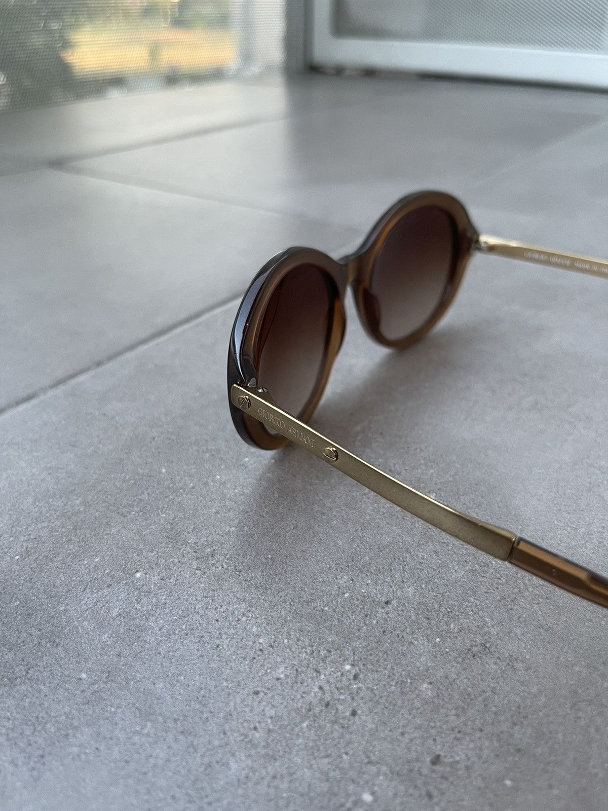 Emporio Armani Giorgio Armani AR8012 5044/13 Cobain Gold Brown Sunglasses Size ONE SIZE - 5 Thumbnail