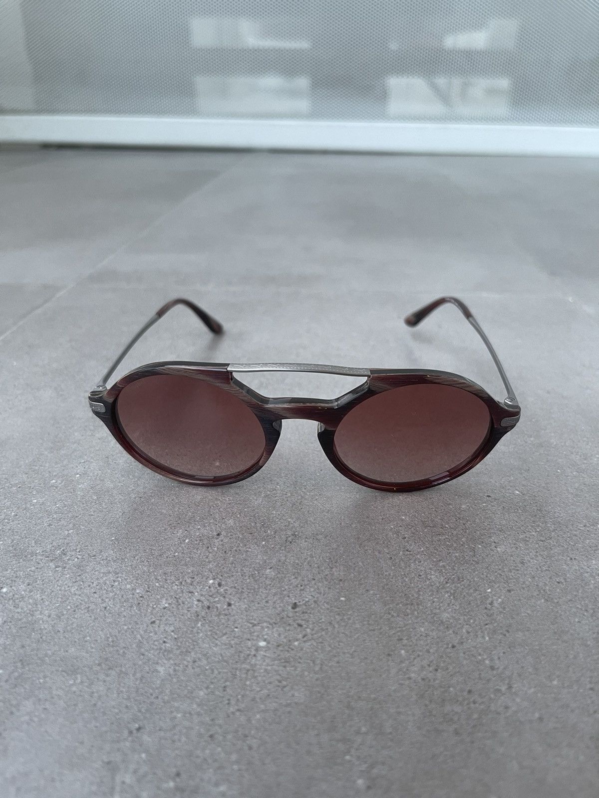 Armani × Emporio Armani × Giorgio Armani Giorgio Armani AR8018 5135/13 Silver Marble Sunglasses Size ONE SIZE - 2 Thumbnail