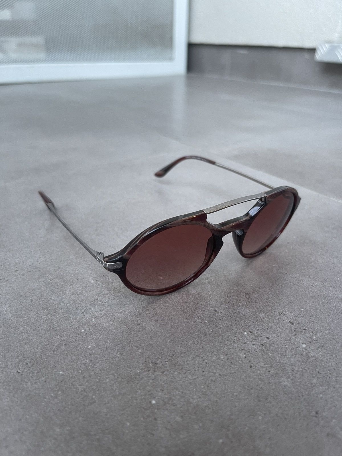 Armani × Emporio Armani × Giorgio Armani Giorgio Armani AR8018 5135/13 Silver Marble Sunglasses Size ONE SIZE - 3 Thumbnail