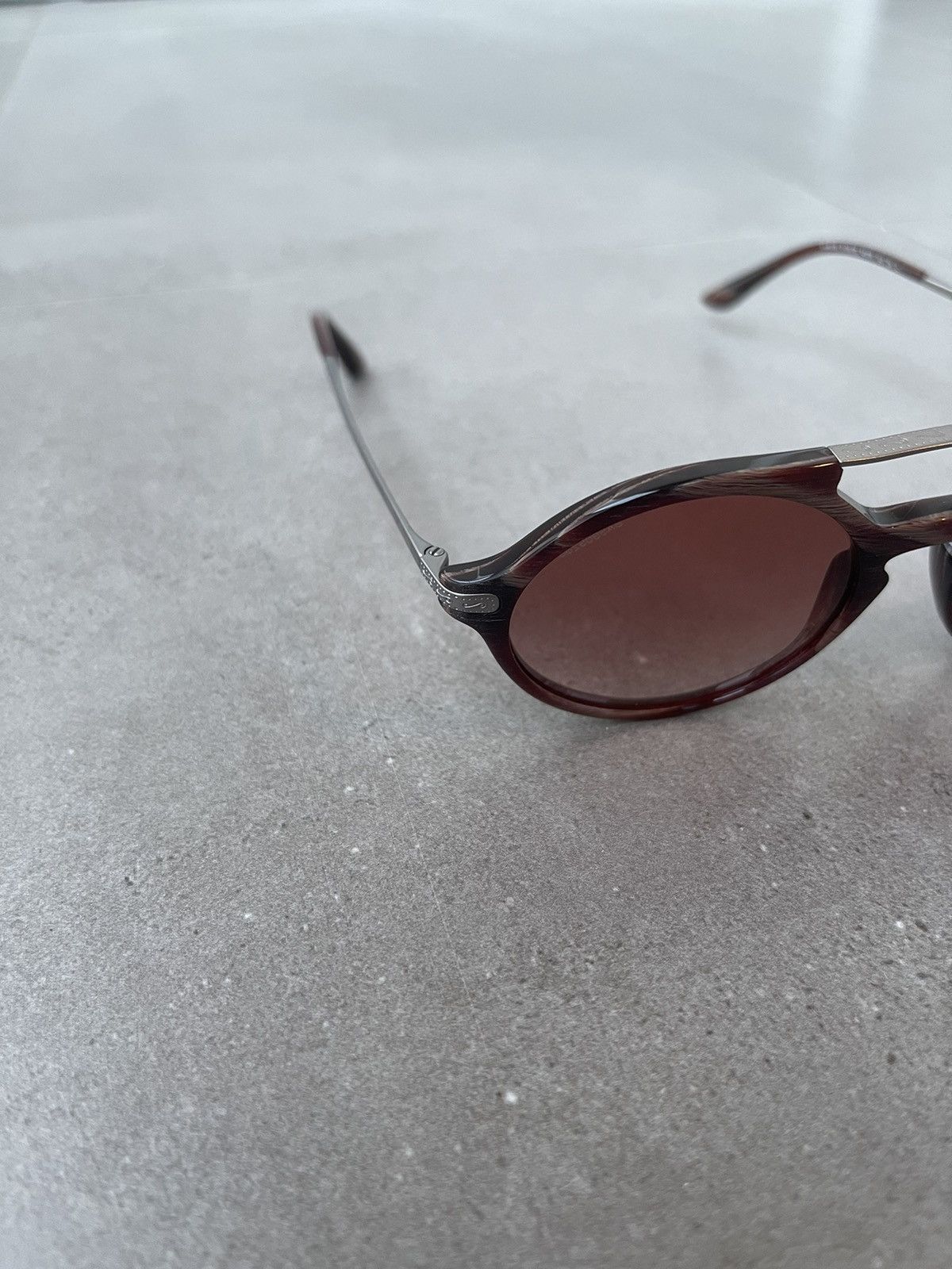Armani × Emporio Armani × Giorgio Armani Giorgio Armani AR8018 5135/13 Silver Marble Sunglasses Size ONE SIZE - 4 Thumbnail