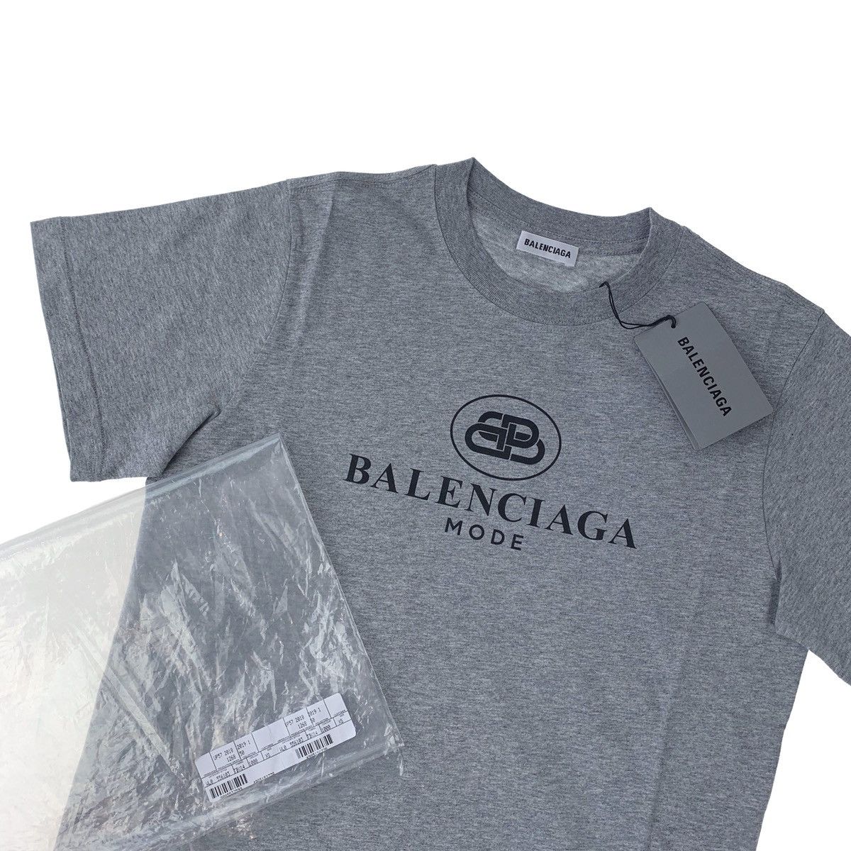 image of Balenciaga Mode Grey T Shirt, Women's (Size XS)