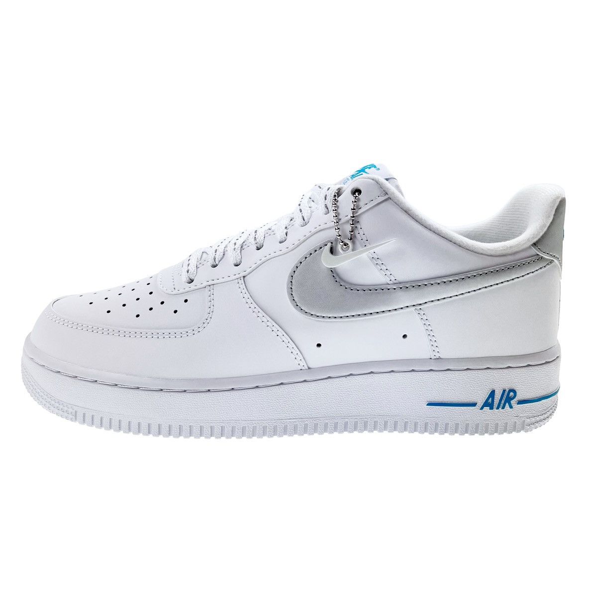 Nike Nike Air Force 1 ‘07 White Laser Blue Size US 9 / EU 42 - 2 Thumbnail