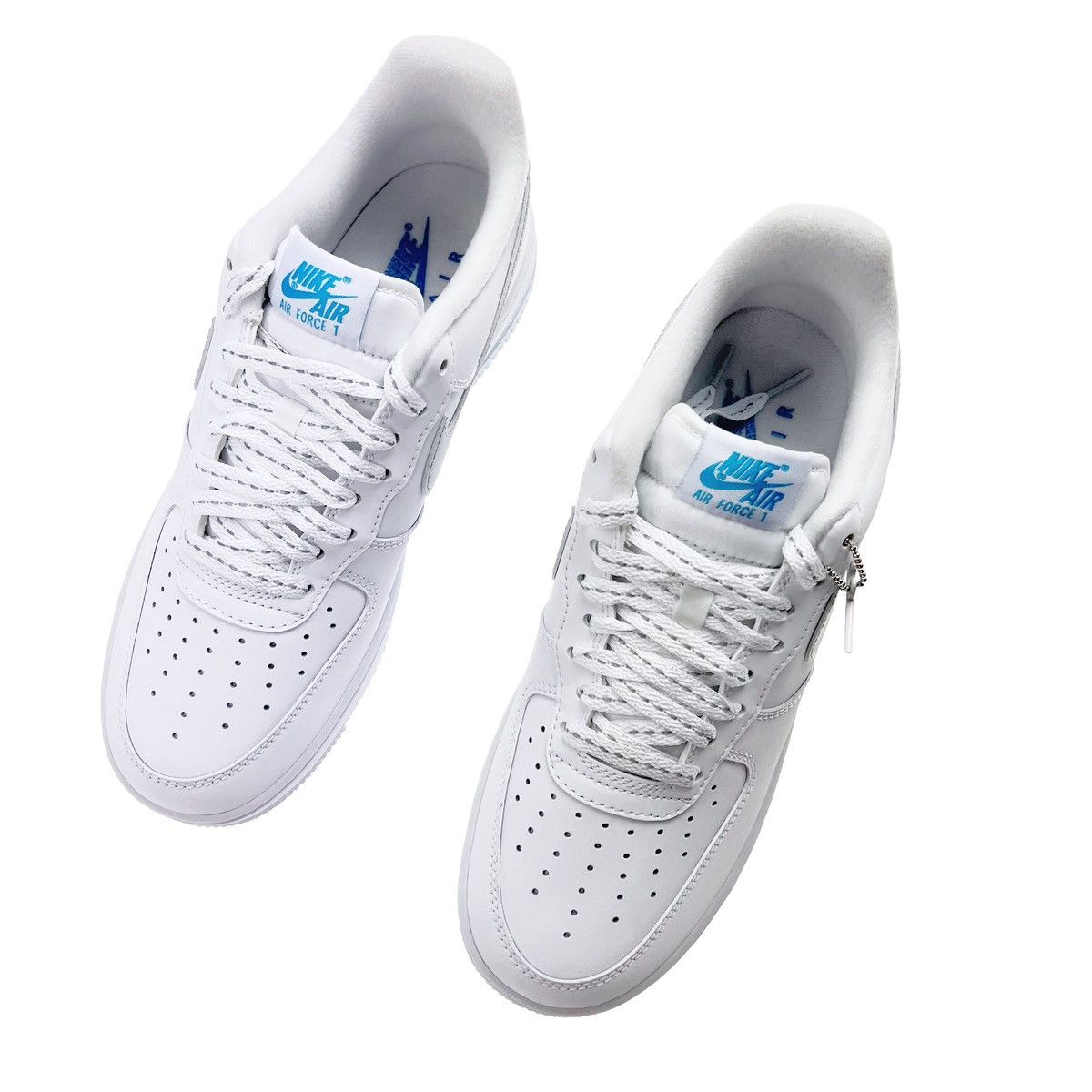 Nike Nike Air Force 1 ‘07 White Laser Blue Size US 7 / EU 40 - 3 Thumbnail
