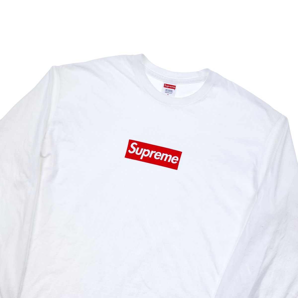 Supreme white long sales sleeve