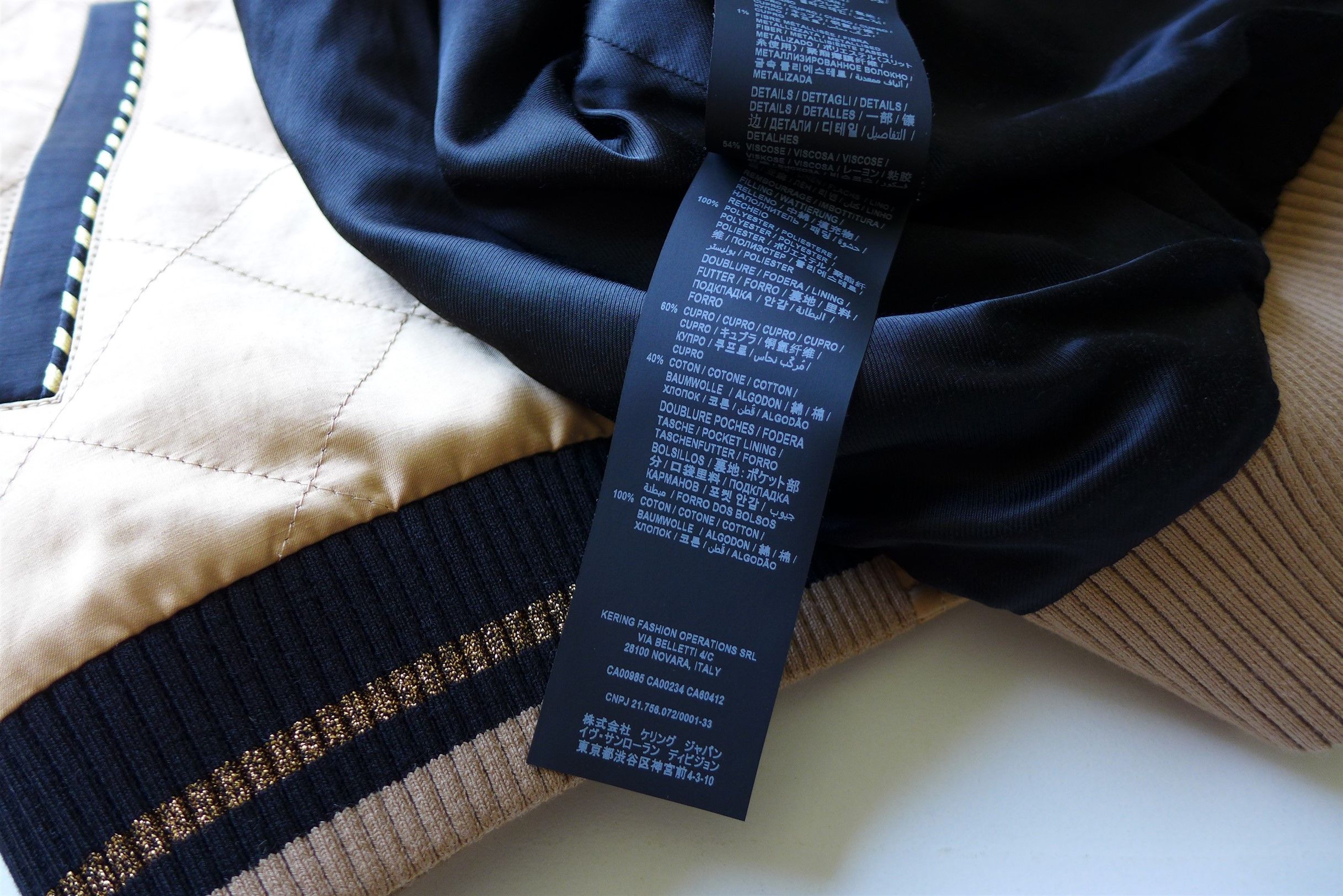 Saint Laurent Paris Size 52, Saint Laurent Teddy Bomber Jacket - Pale Gold Satin Size US L / EU 52-54 / 3 - 22 Thumbnail