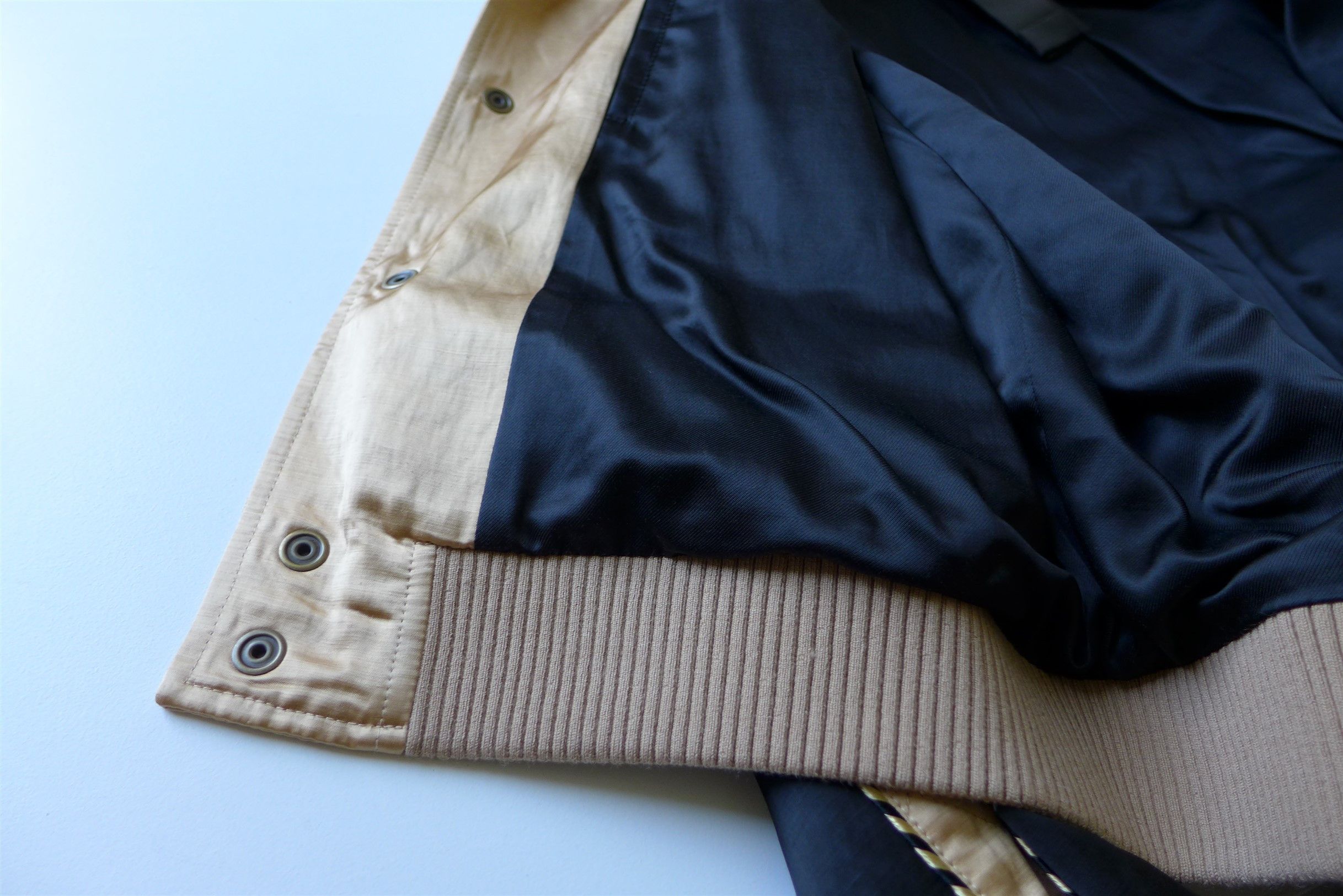 Saint Laurent Paris Size 48, Saint Laurent Teddy Bomber Jacket - Pale Gold Satin Size US M / EU 48-50 / 2 - 17 Thumbnail
