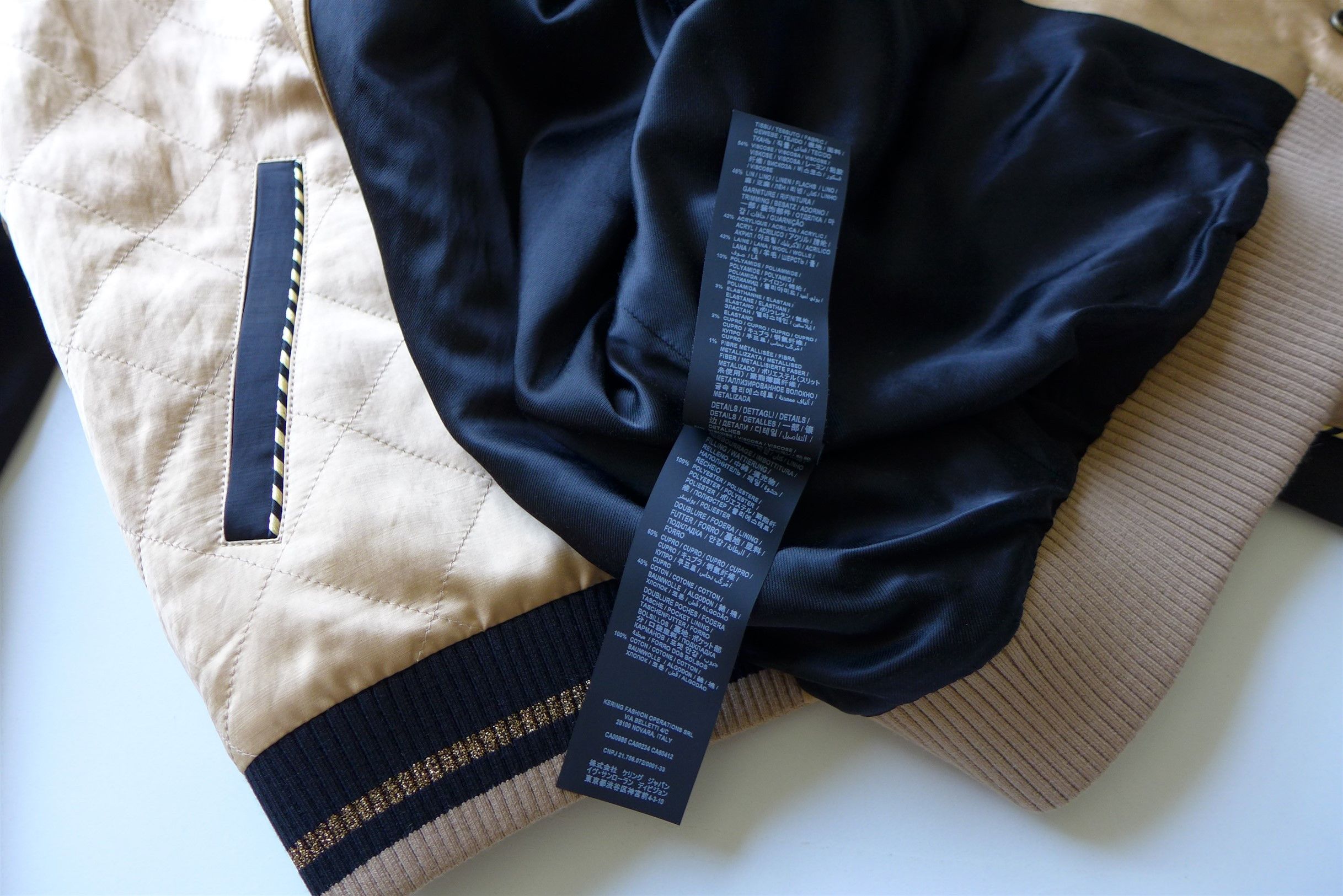 Saint Laurent Paris Size 50, Saint Laurent Teddy Bomber Jacket - Pale Gold Satin Size US M / EU 48-50 / 2 - 21 Thumbnail