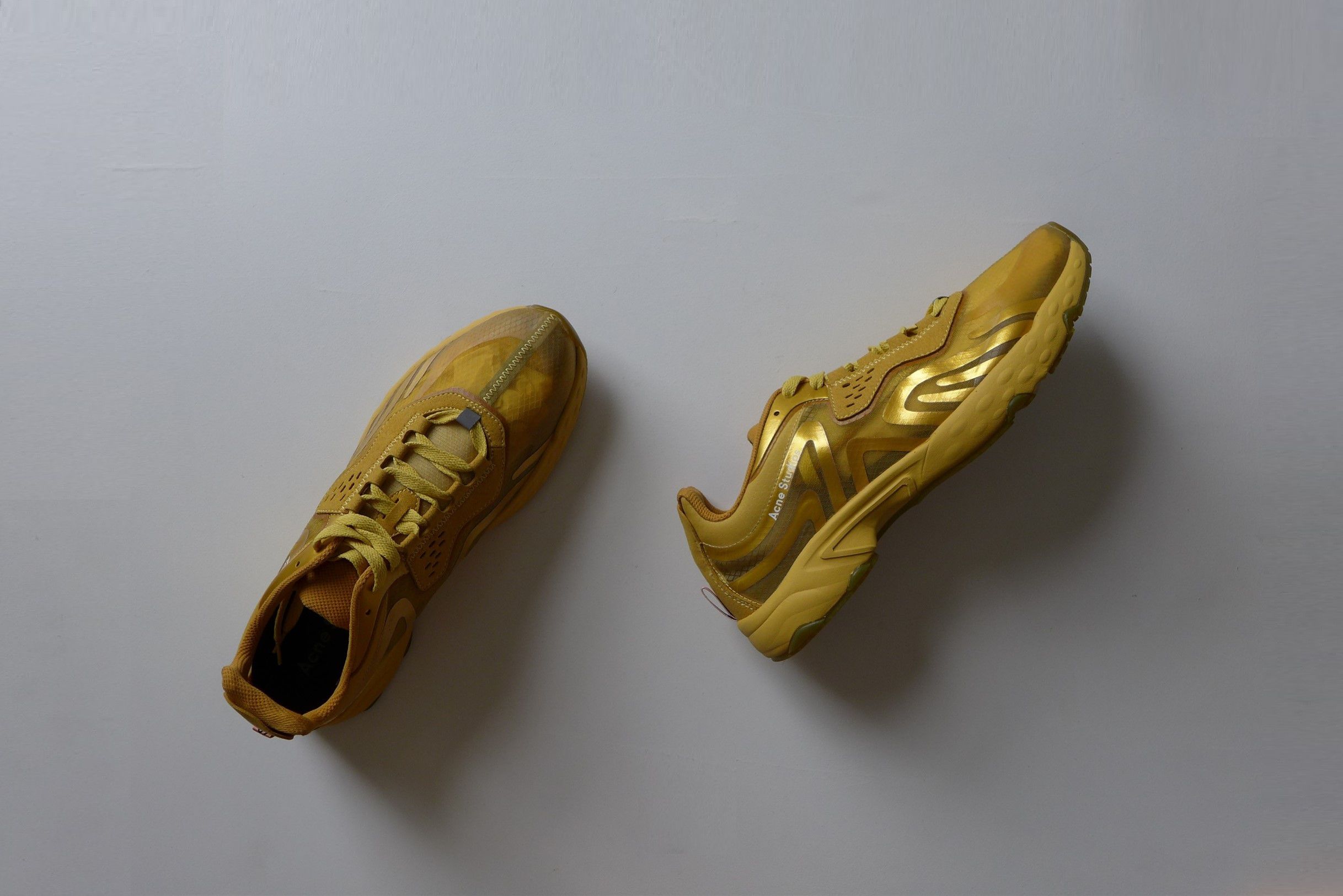 Acne Buzz Trail Sneakers -- Gold