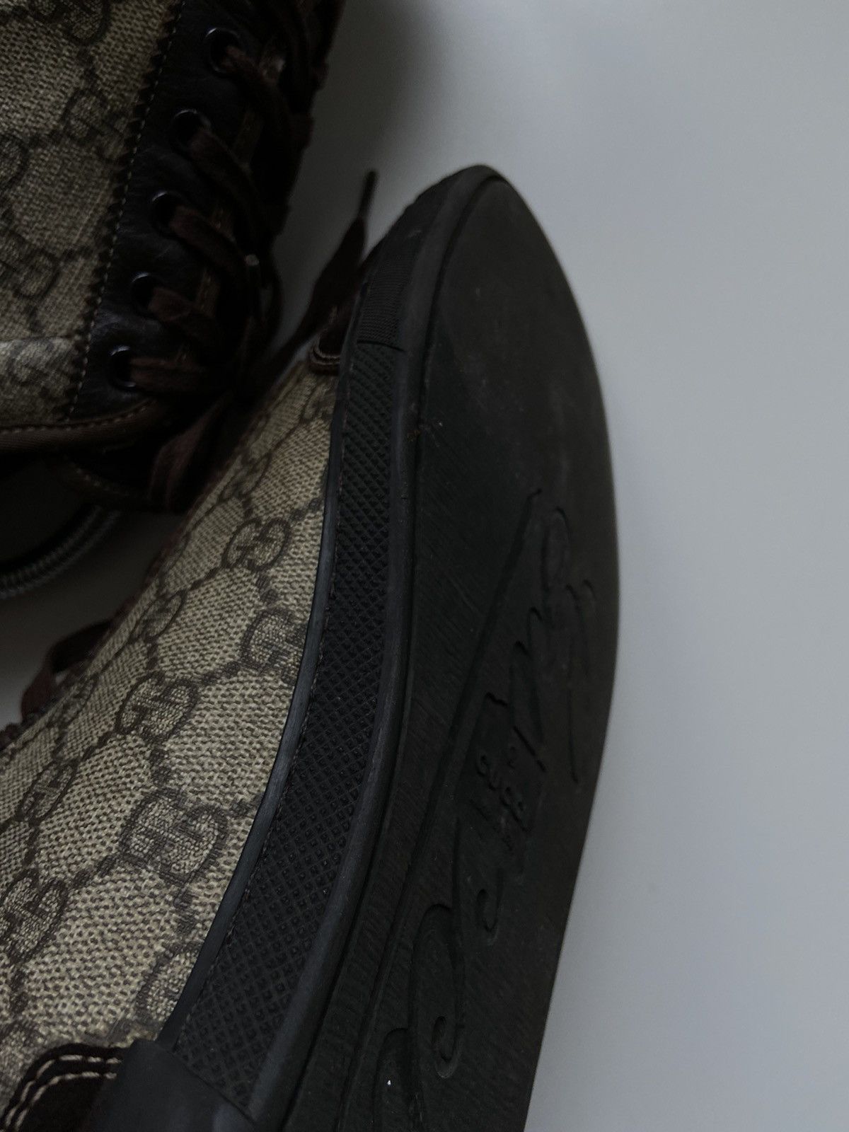 Gucci Gucci Men's Lace Up Trainer GG Web Supreme Size US 7 / EU 40 - 3 Thumbnail