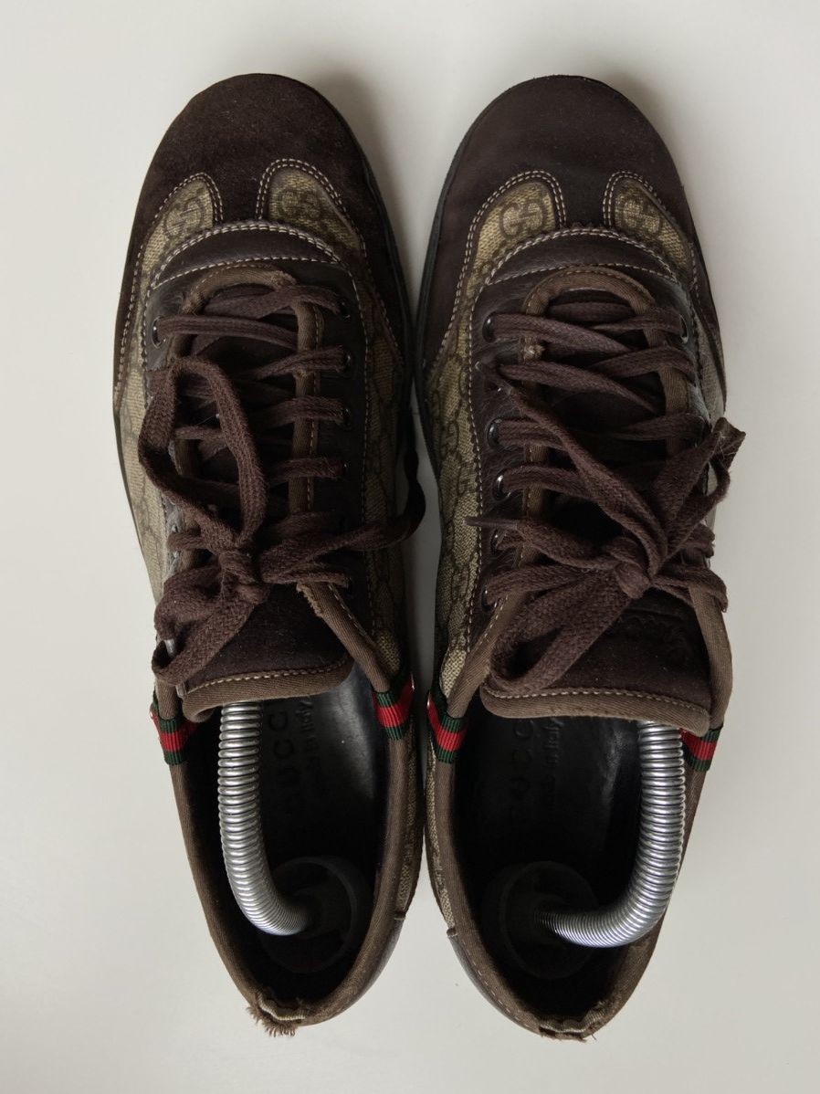 Gucci Gucci Men's Lace Up Trainer GG Web Supreme Size US 7 / EU 40 - 1 Thumbnail