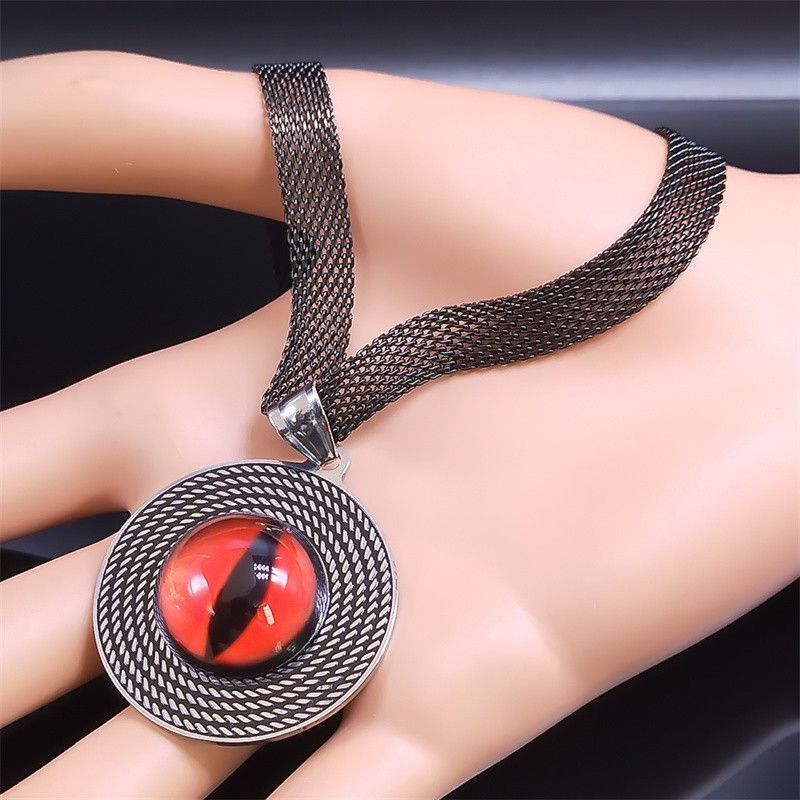 Jewelry Goth Demon Devil Eye Harajuku Choker Necklace Size ONE SIZE - 3 Thumbnail