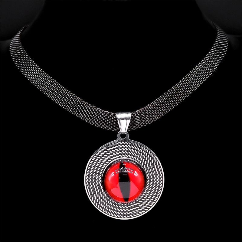 Jewelry Goth Demon Devil Eye Harajuku Choker Necklace Size ONE SIZE - 2 Thumbnail