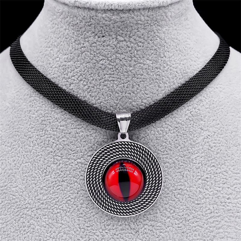 Jewelry Goth Demon Devil Eye Harajuku Choker Necklace Size ONE SIZE - 1 Thumbnail
