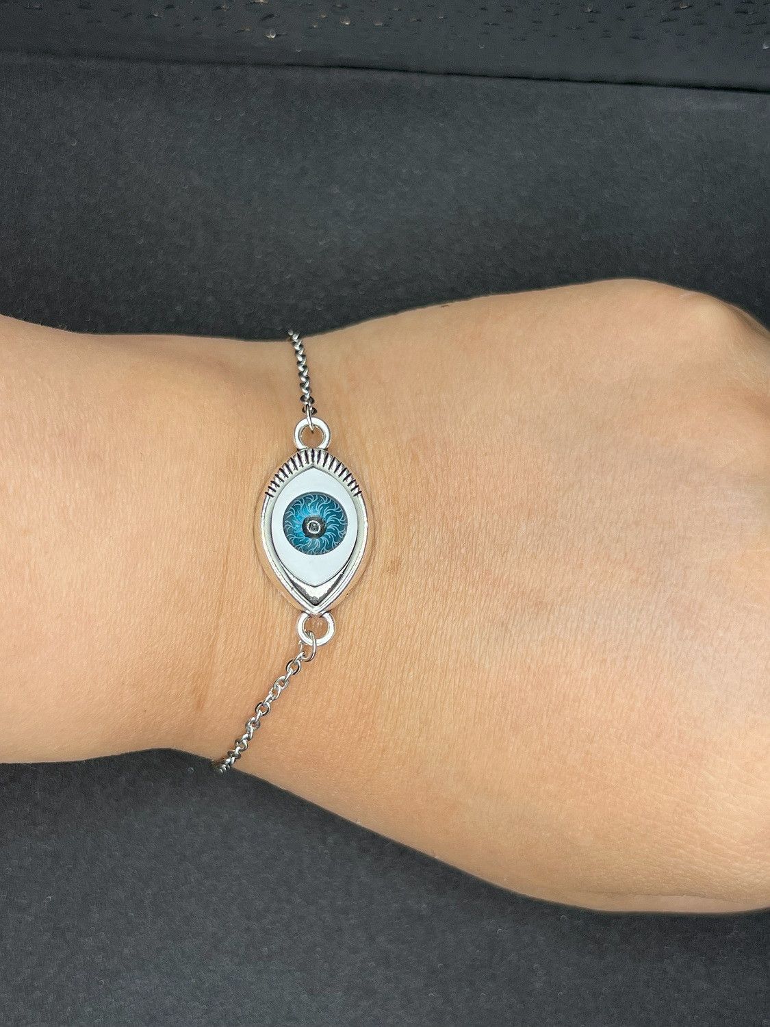 Handmade Evil eye chain bracelet Size ONE SIZE - 3 Thumbnail