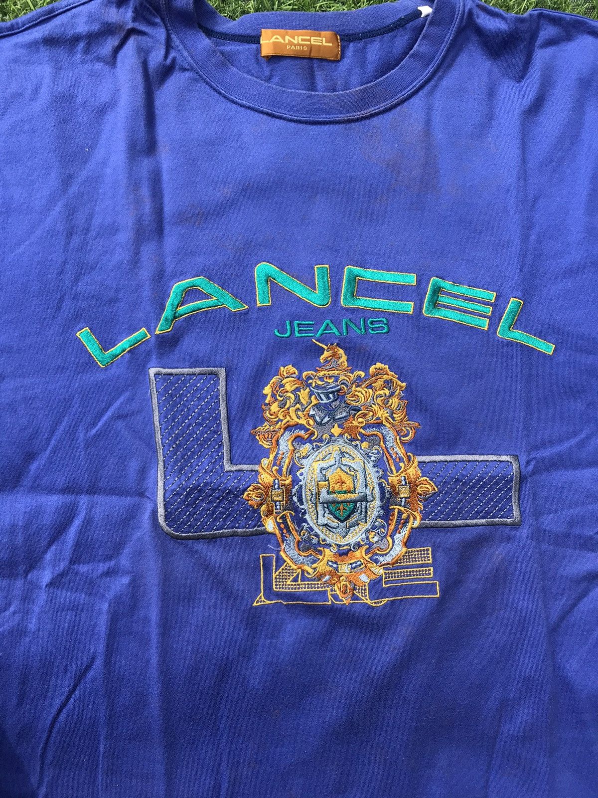 Lancel Vintage Lancel Paris Embroidered Logo Tee Size US L / EU 52-54 / 3 - 3 Thumbnail