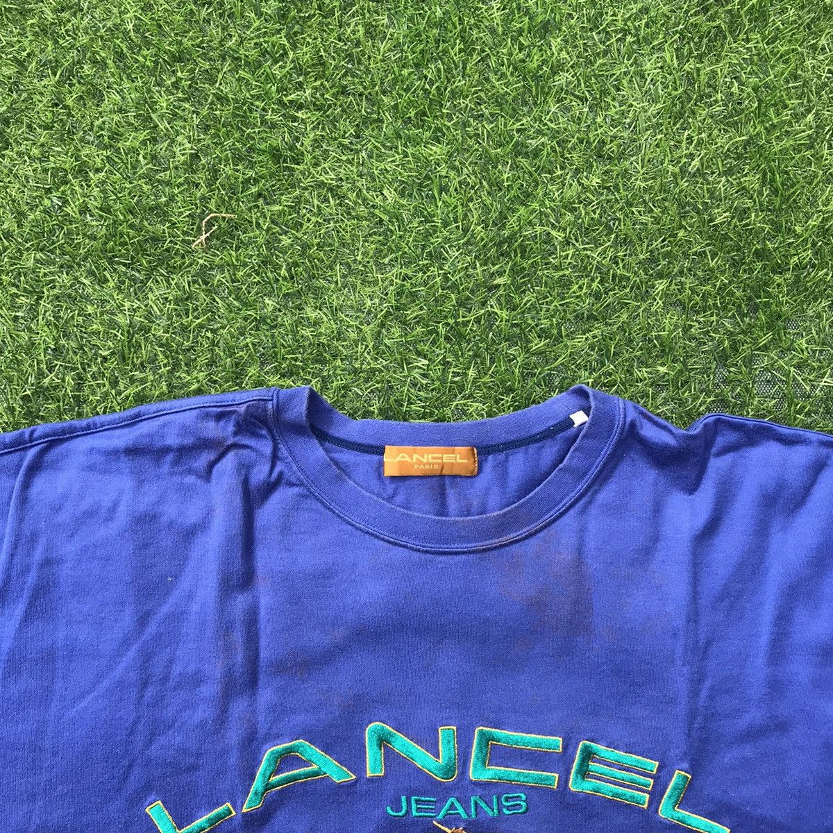 Lancel Vintage Lancel Paris Embroidered Logo Tee Size US L / EU 52-54 / 3 - 4 Thumbnail
