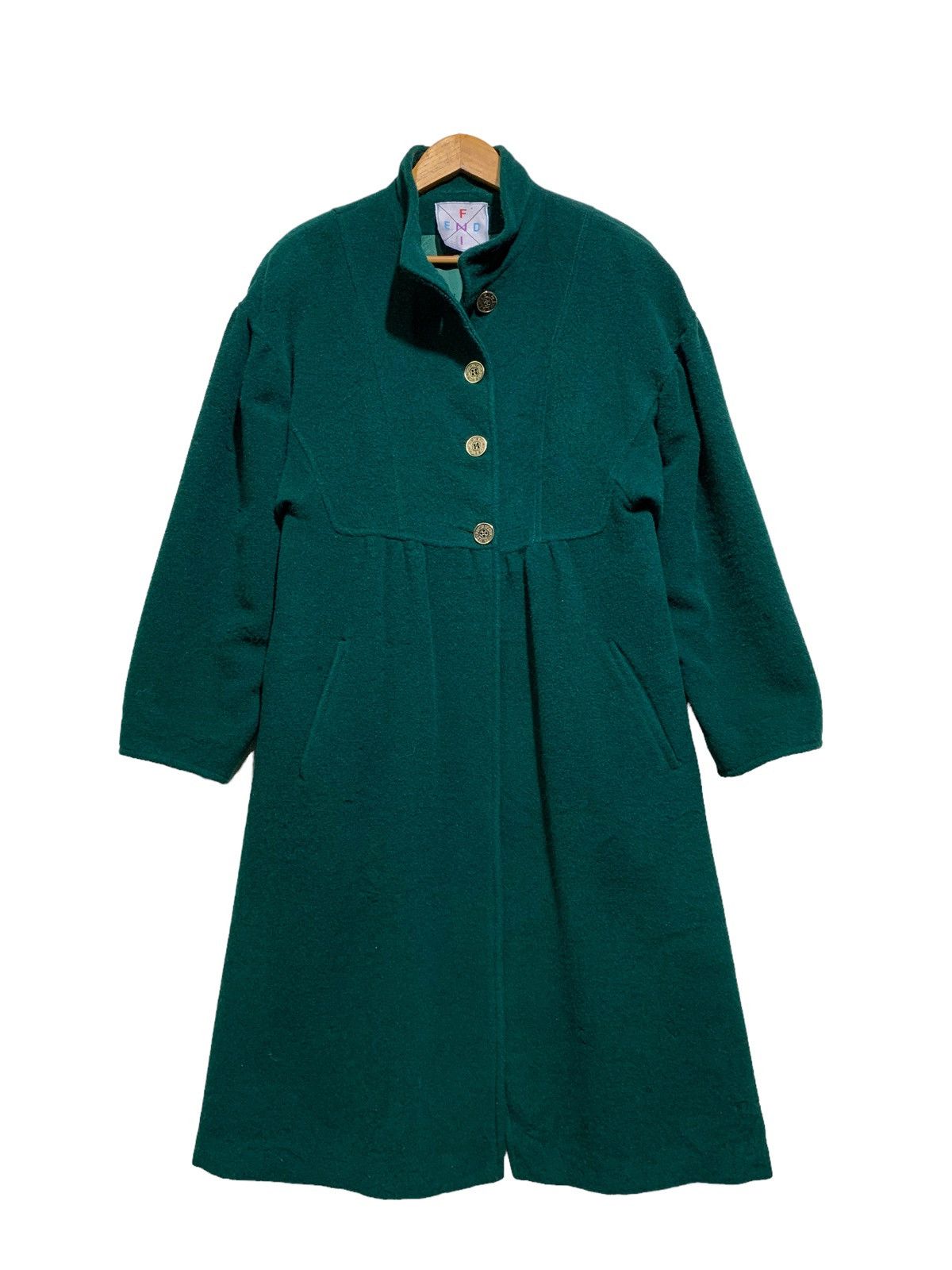 Fendi × Vintage 🔥VTG 80S FENDI WOOL MAXI GOWN GREEN Size M / US 6-8 / IT 42-44 - 1 Thumbnail
