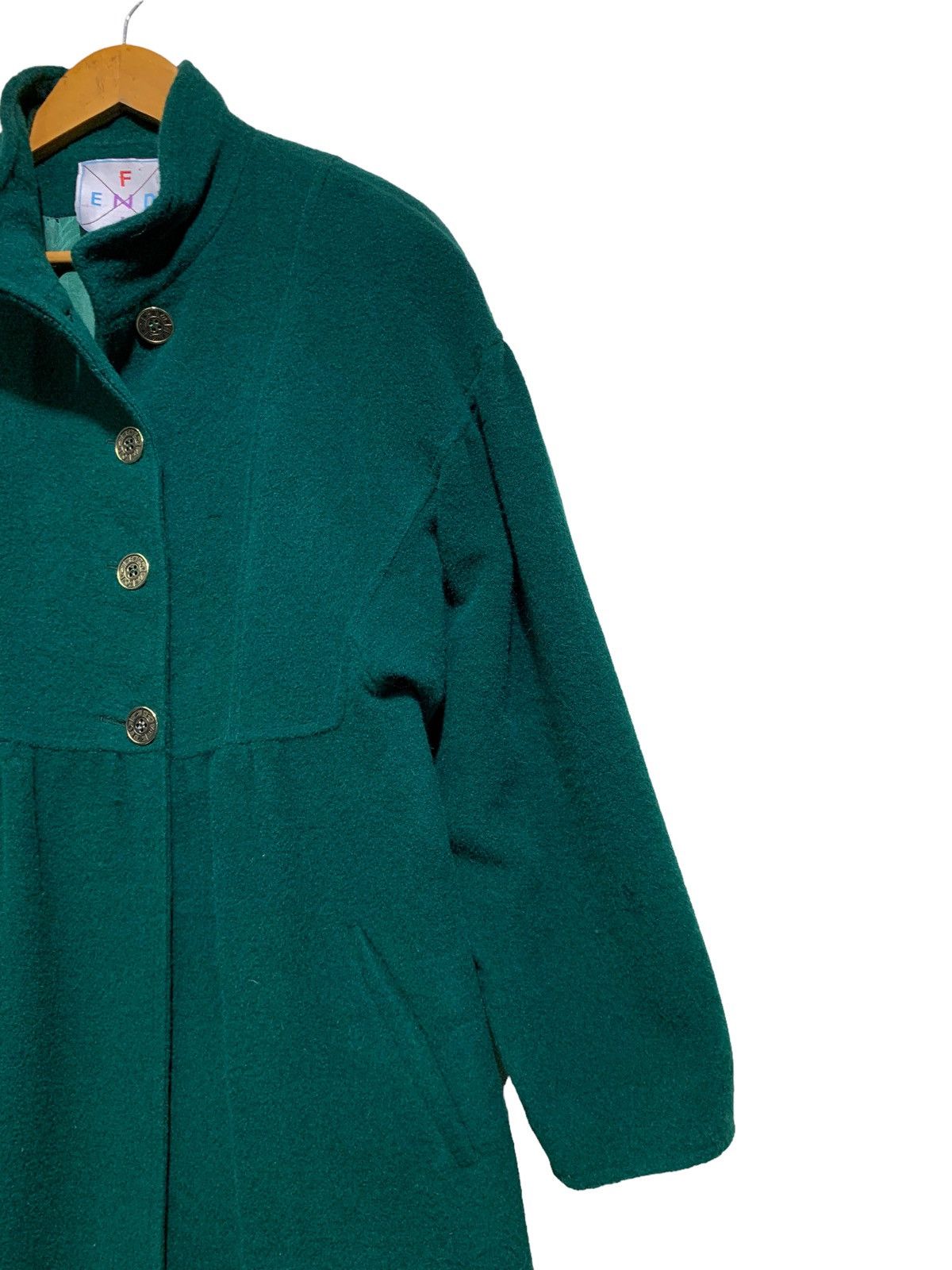 Fendi × Vintage 🔥VTG 80S FENDI WOOL MAXI GOWN GREEN Size M / US 6-8 / IT 42-44 - 3 Thumbnail