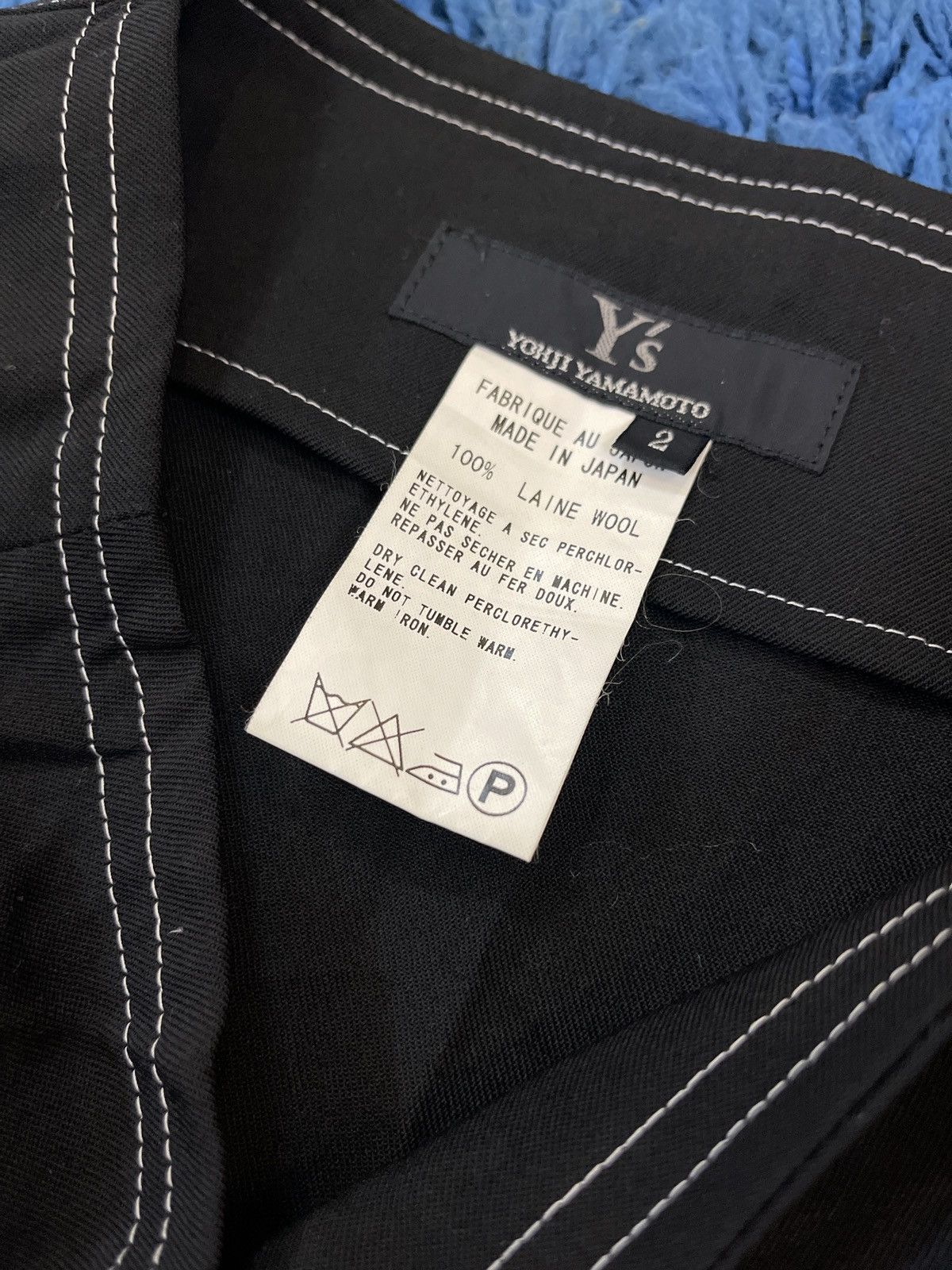 Y's × Yohji Yamamoto Y’s Yohji Yamamoto 100% Laine Wool Black Skirt Size 28" / US 6 / IT 42 - 8 Thumbnail