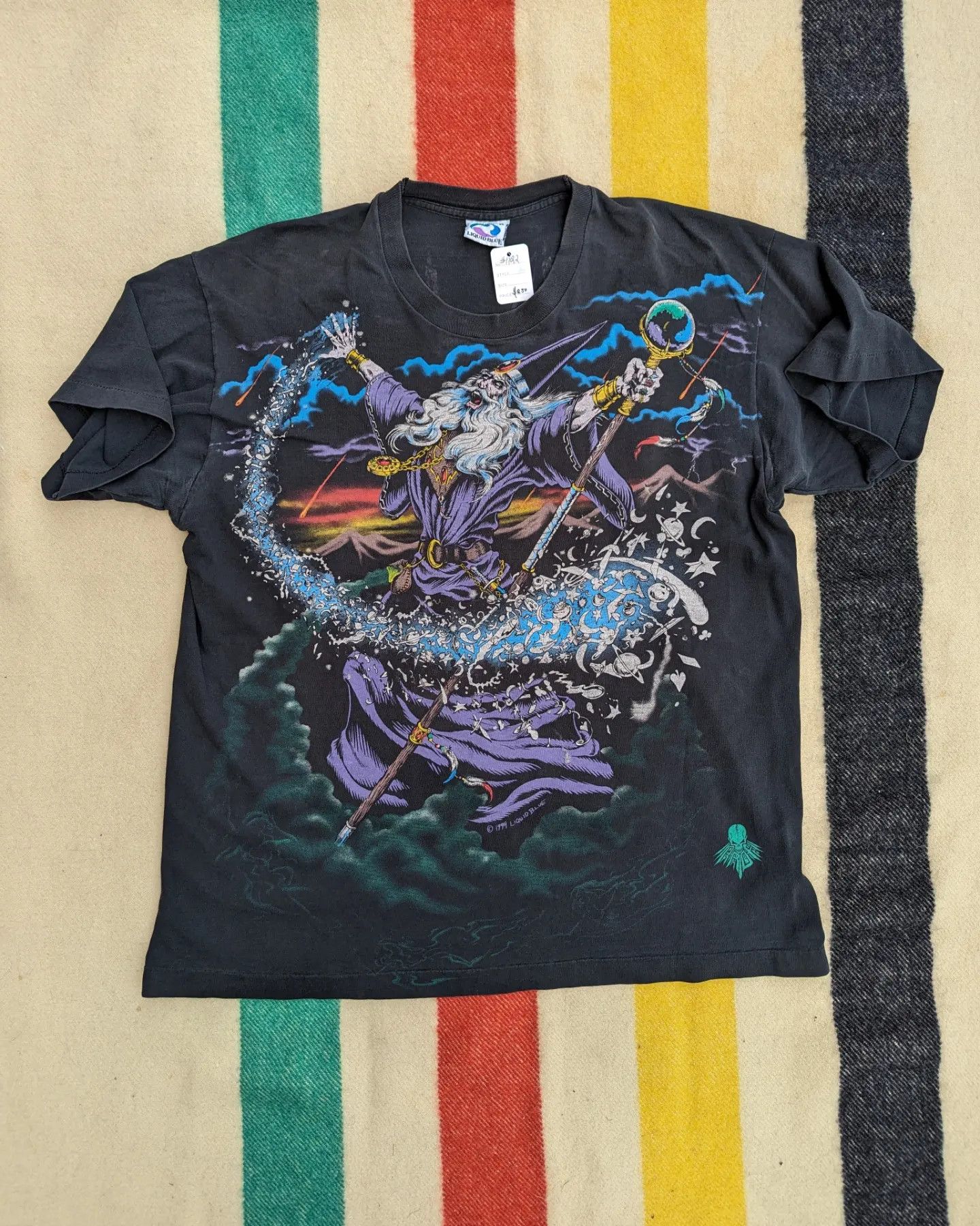 Liquid Blue VTG 1994 RARE GRAIL Liquid Blue Wizard AOP Shirt Size XL Size US XL / EU 56 / 4 - 1 Thumbnail
