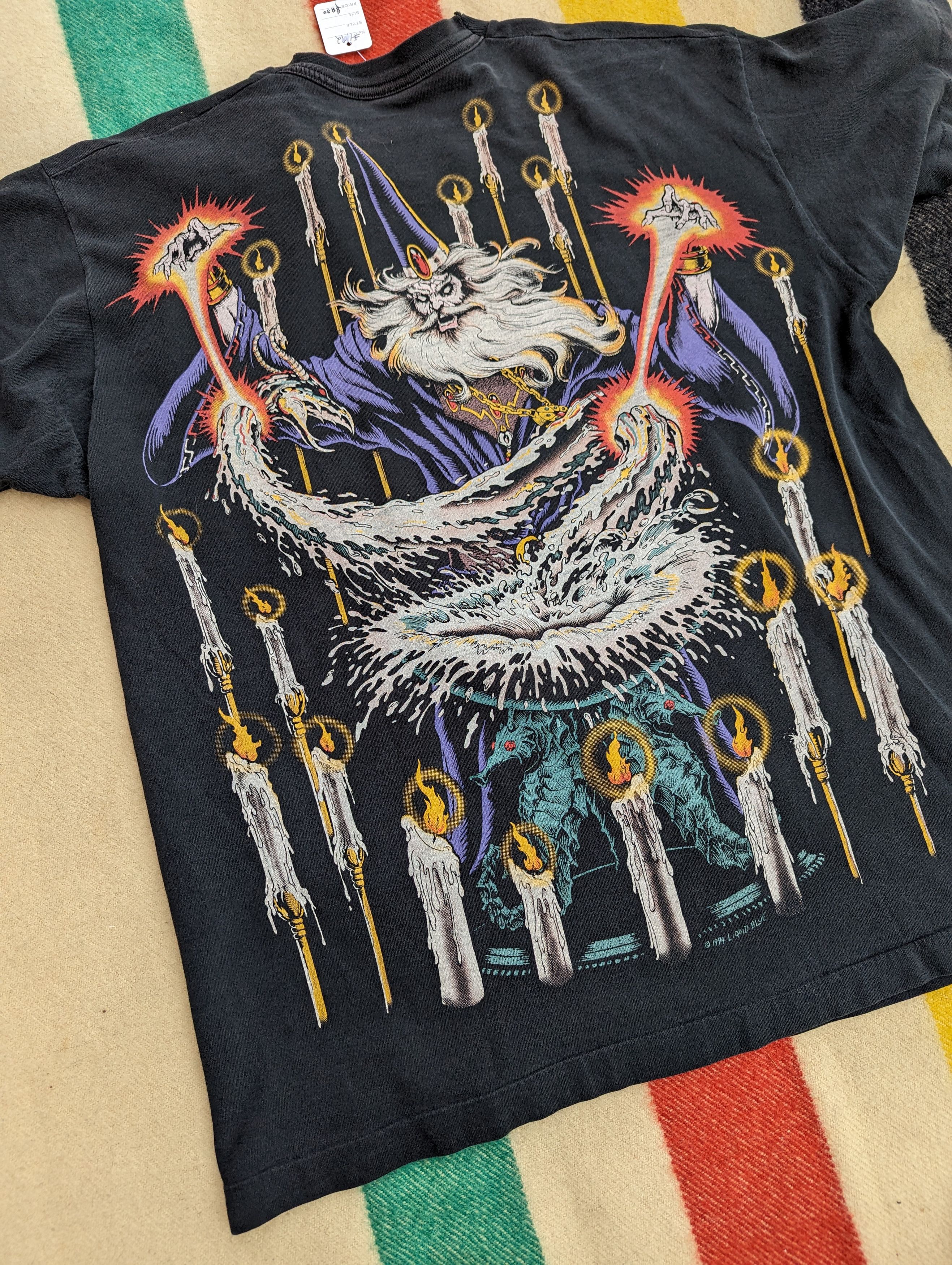 Liquid Blue VTG 1994 RARE GRAIL Liquid Blue Wizard AOP Shirt Size XL Size US XL / EU 56 / 4 - 3 Thumbnail