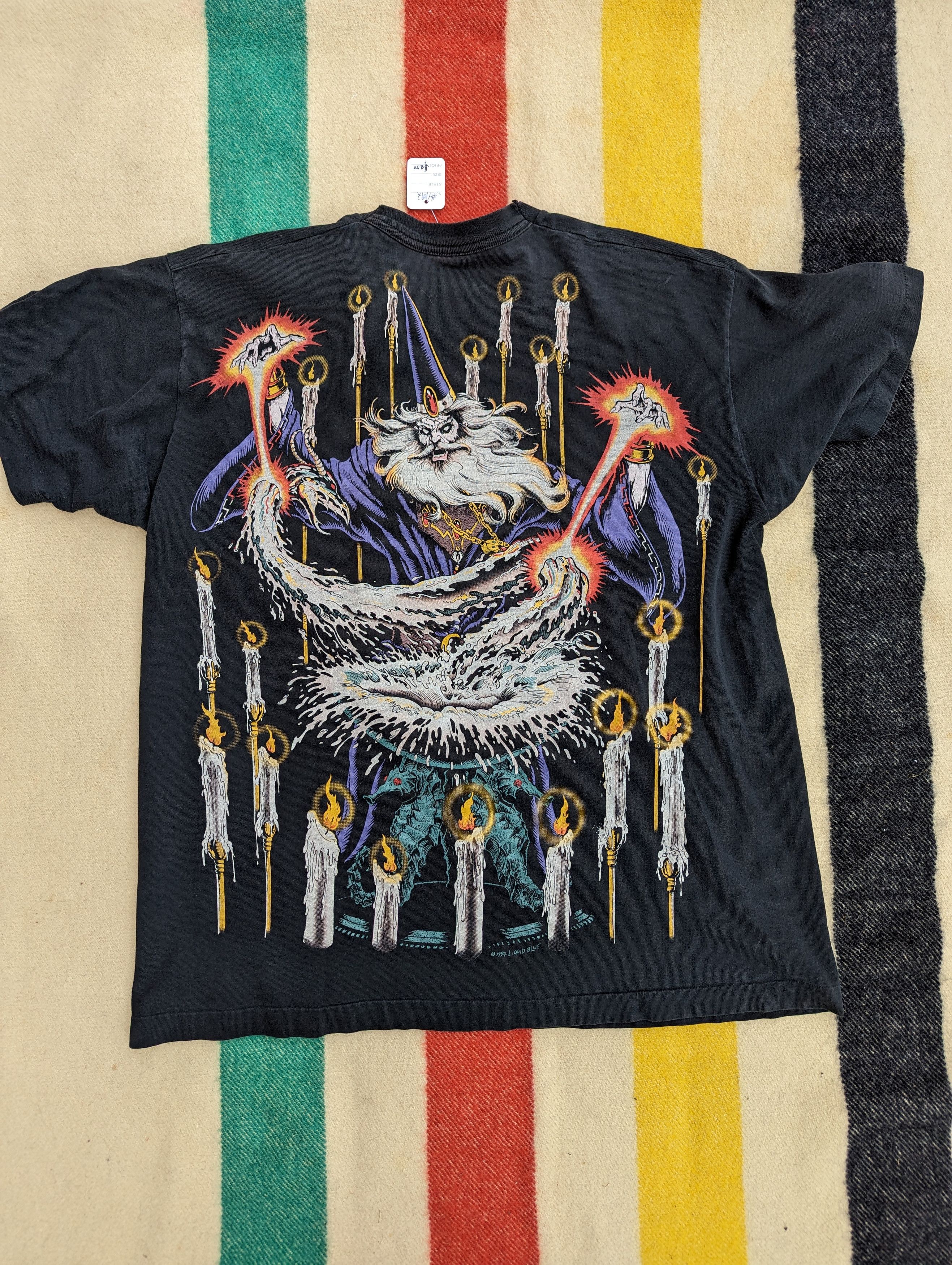 Liquid Blue VTG 1994 RARE GRAIL Liquid Blue Wizard AOP Shirt Size XL Size US XL / EU 56 / 4 - 9 Thumbnail