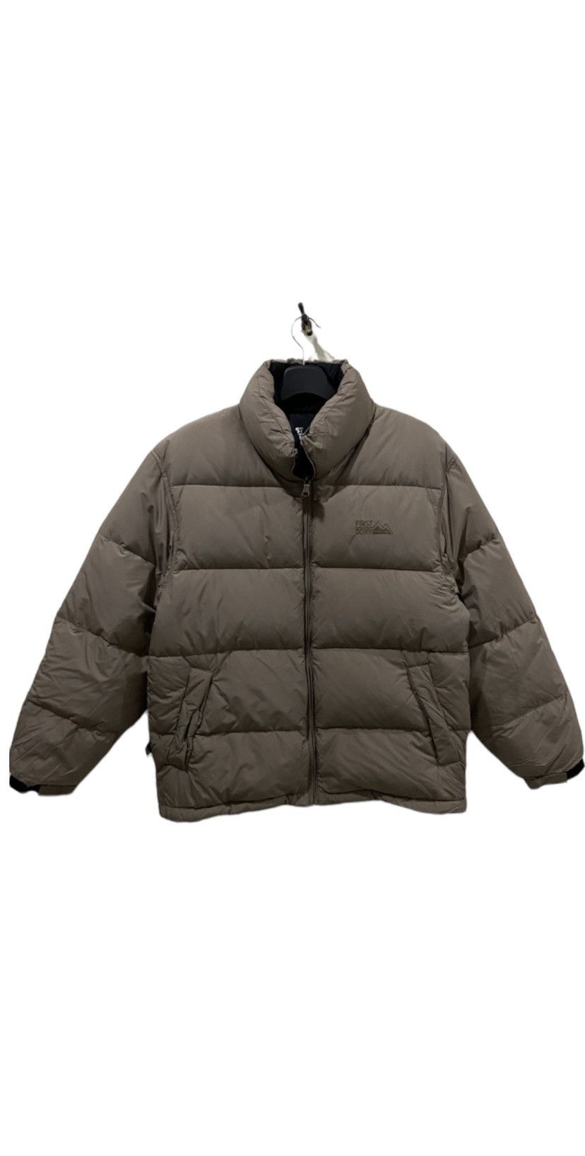 image of Outdoor Life x Vintage First Down Puffer Jacket in Hazel Beige, Men's (Size Large)