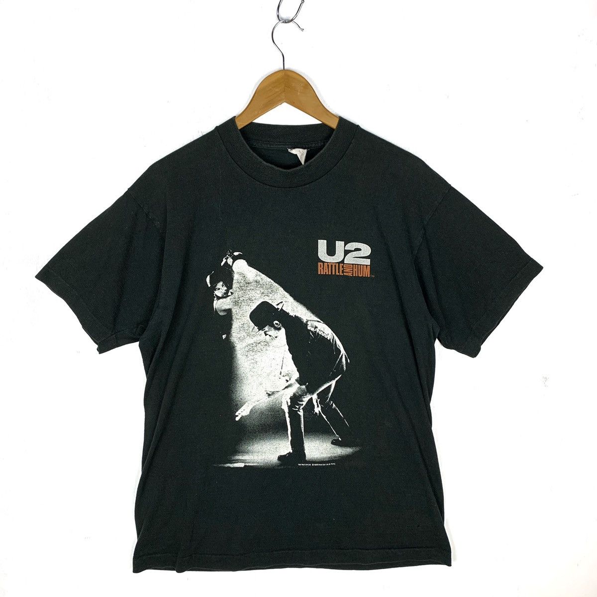 Band Tees Vintage 1988 U2 Rattle and Hum Band Tshirt Crewneck Tee Size US L / EU 52-54 / 3 - 1 Thumbnail
