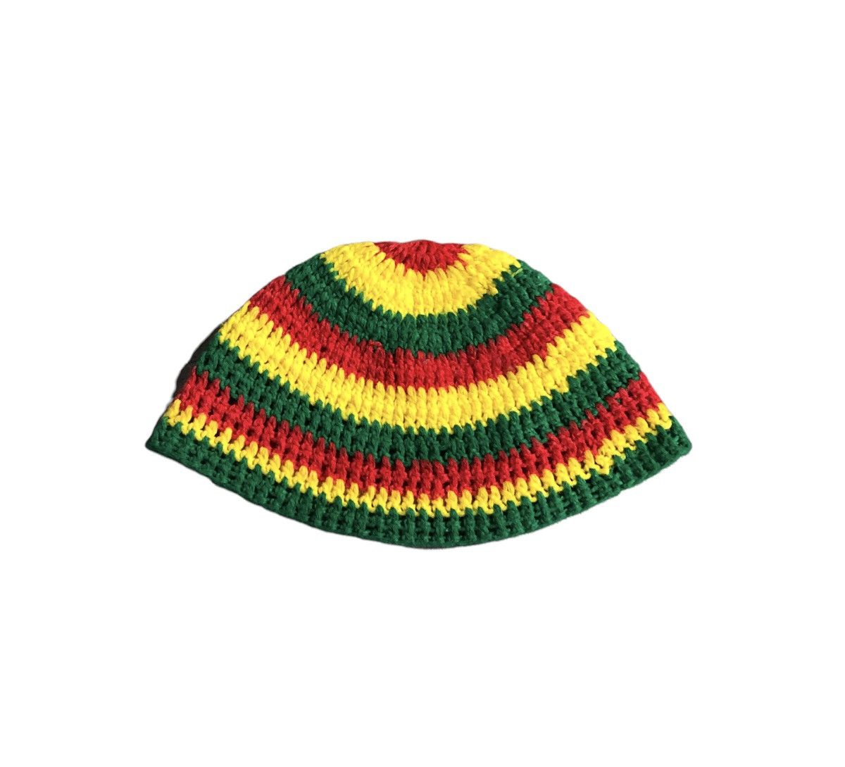Bob Marley Vintage Jamaica Crochet Rasta Reggae Knit Beanie Cuffed Size ONE SIZE - 2 Thumbnail