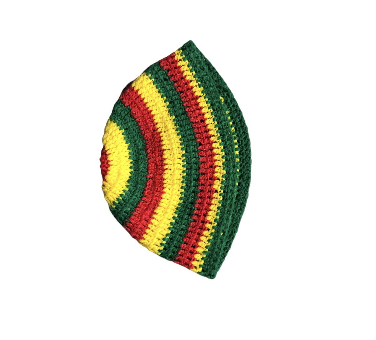 Bob Marley Vintage Jamaica Crochet Rasta Reggae Knit Beanie Cuffed Size ONE SIZE - 3 Thumbnail